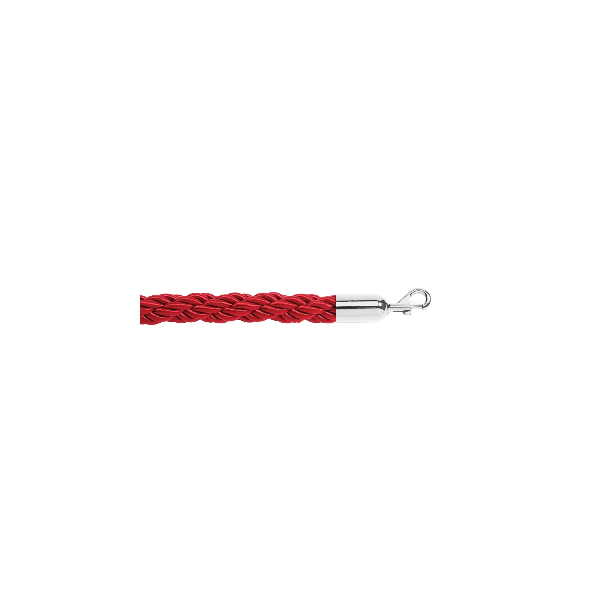 25MM BRAIDED ROPE RED 1.8M P/CHROME
