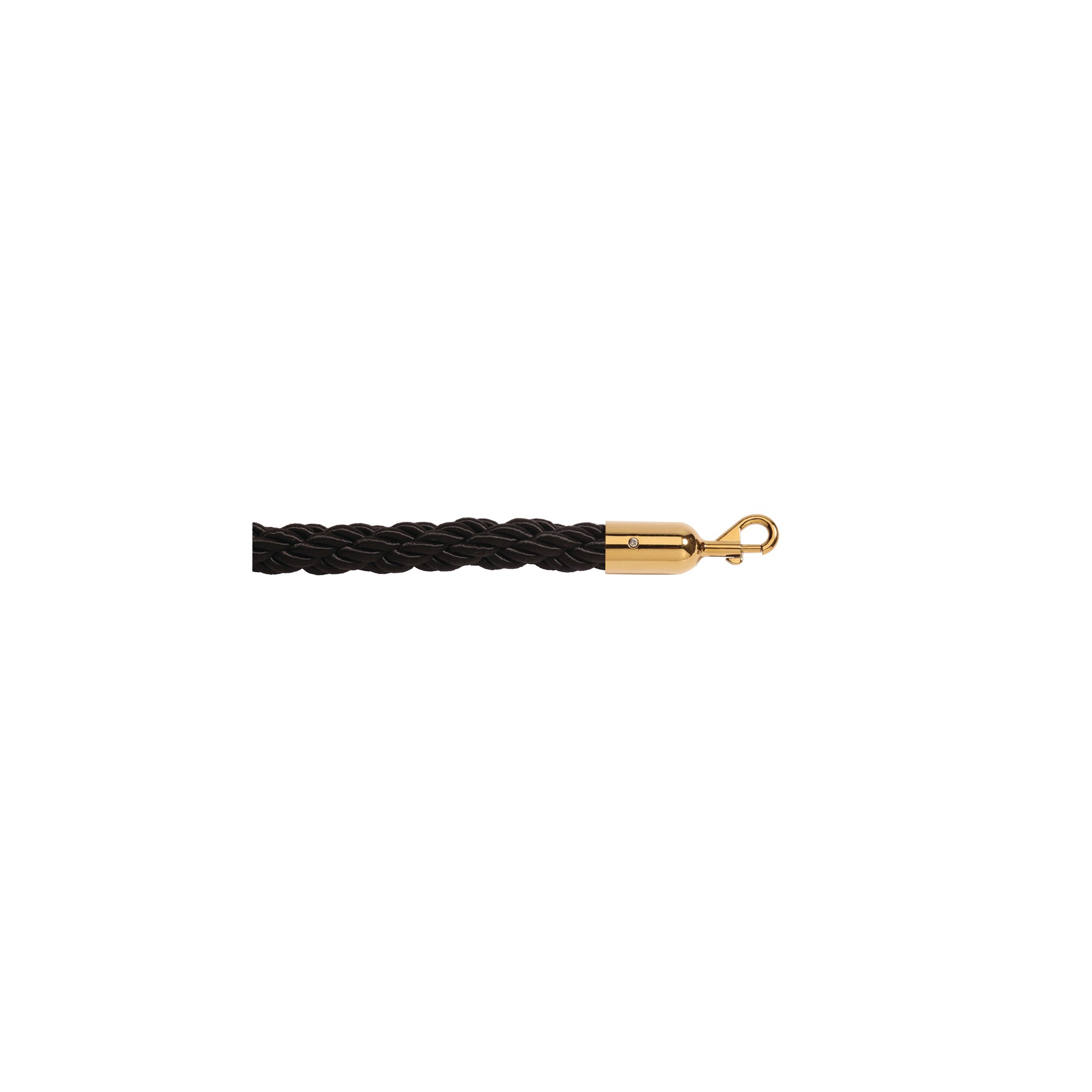 25MM BRAIDED ROPE BLACK 1.8M P/BRASS