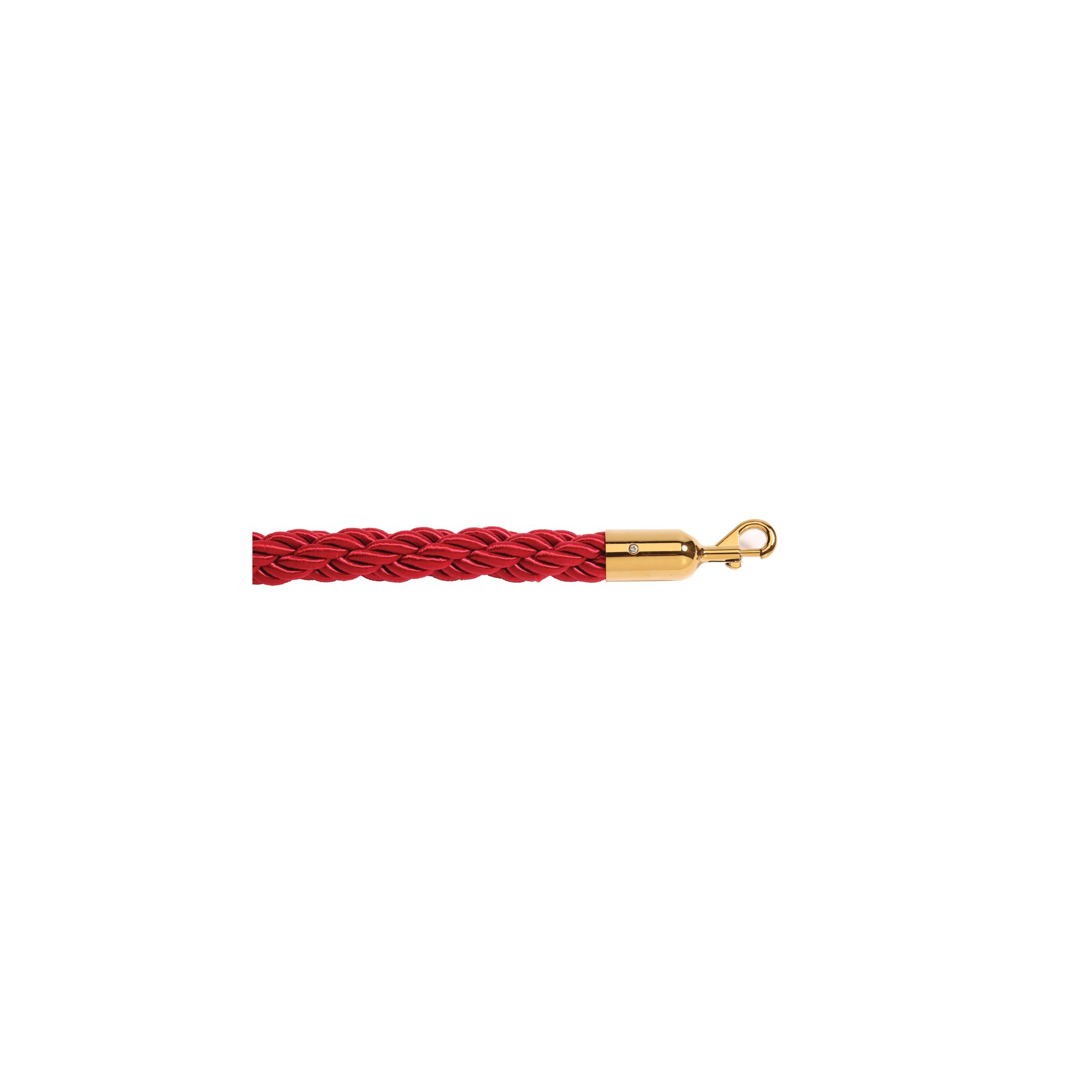 25MM BRAIDED ROPE RED 1.8M P/BRASS
