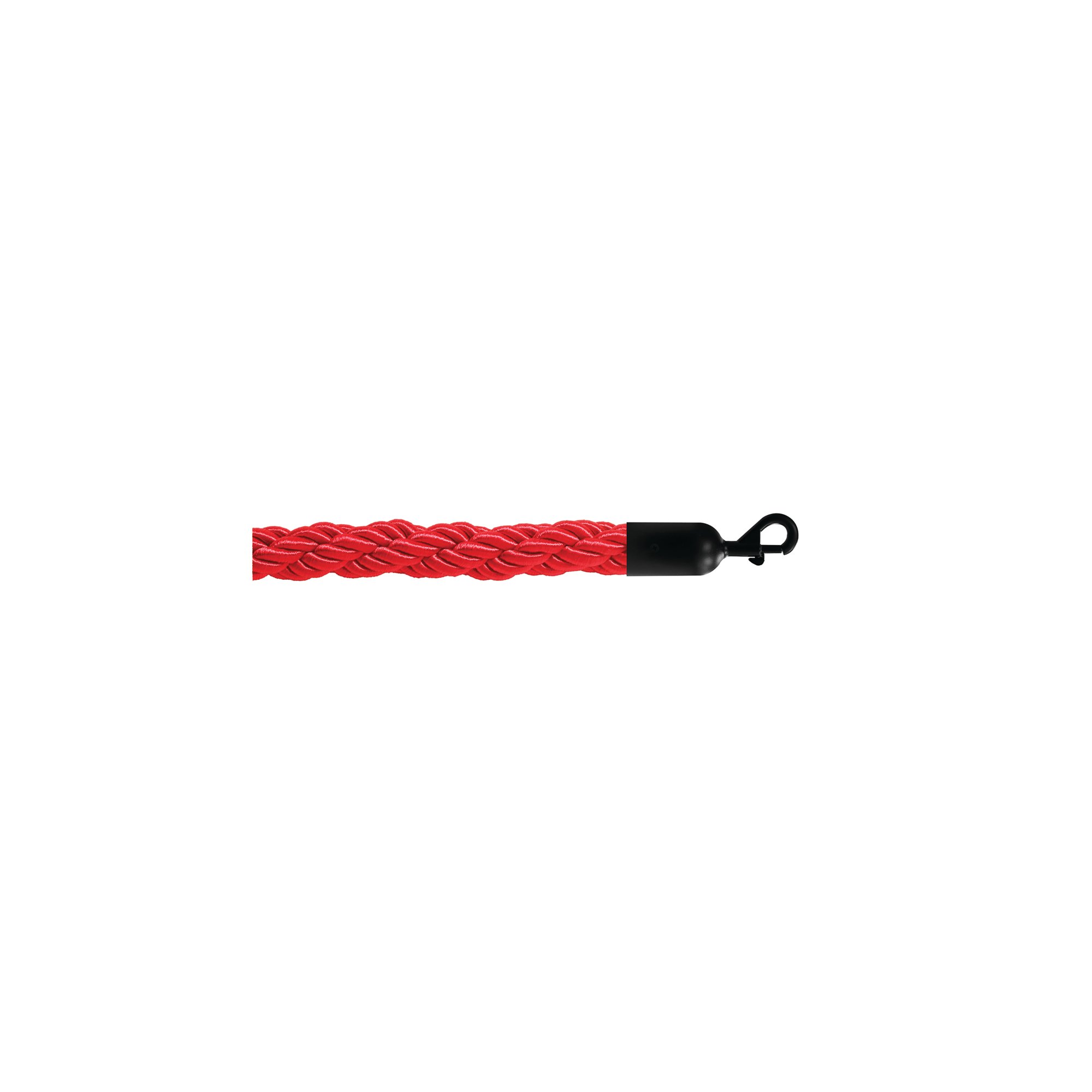 25MM BRAIDED ROPE RED 1.8M BLACK END