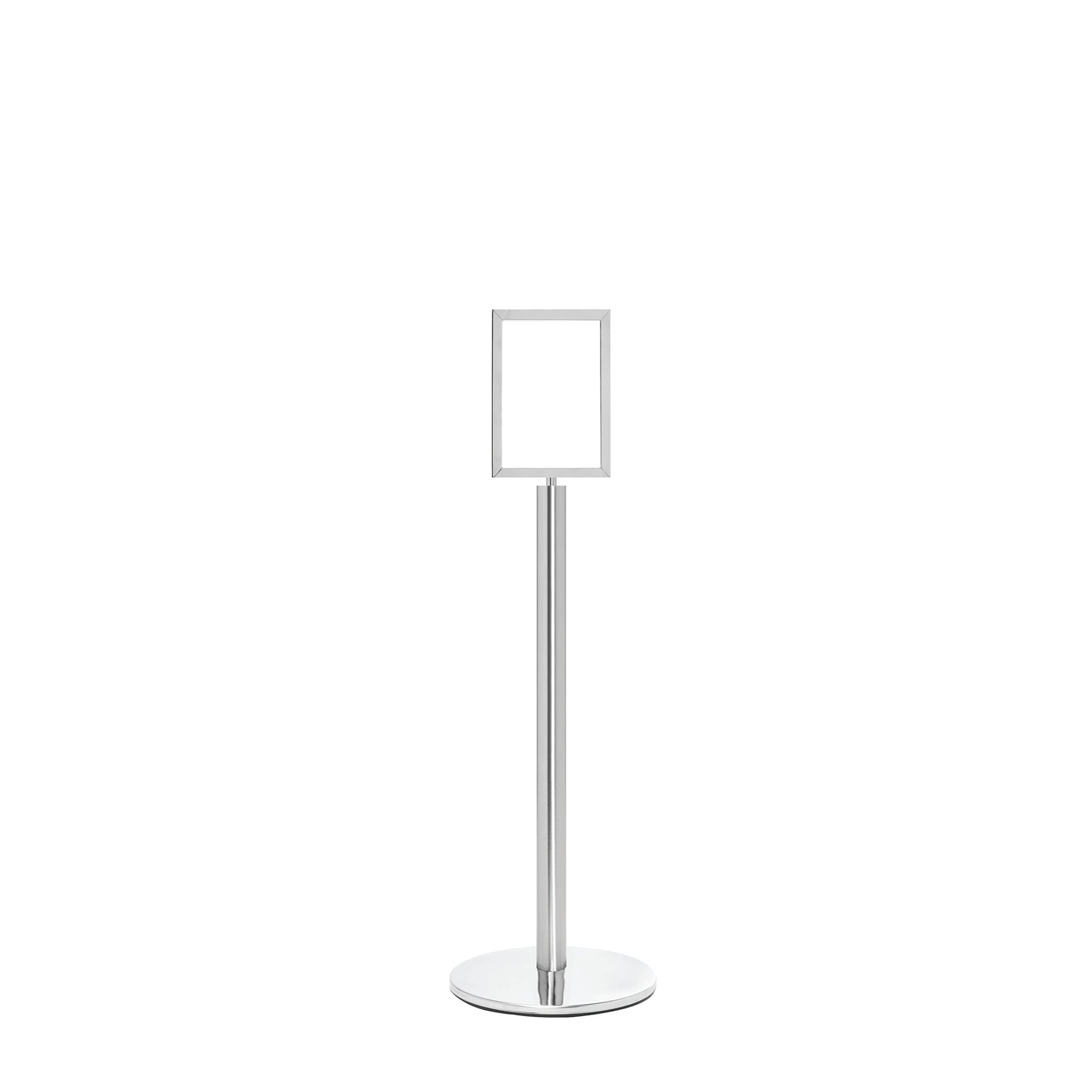 SIGN STAND P/CHROME PST A4 VERT SIGN