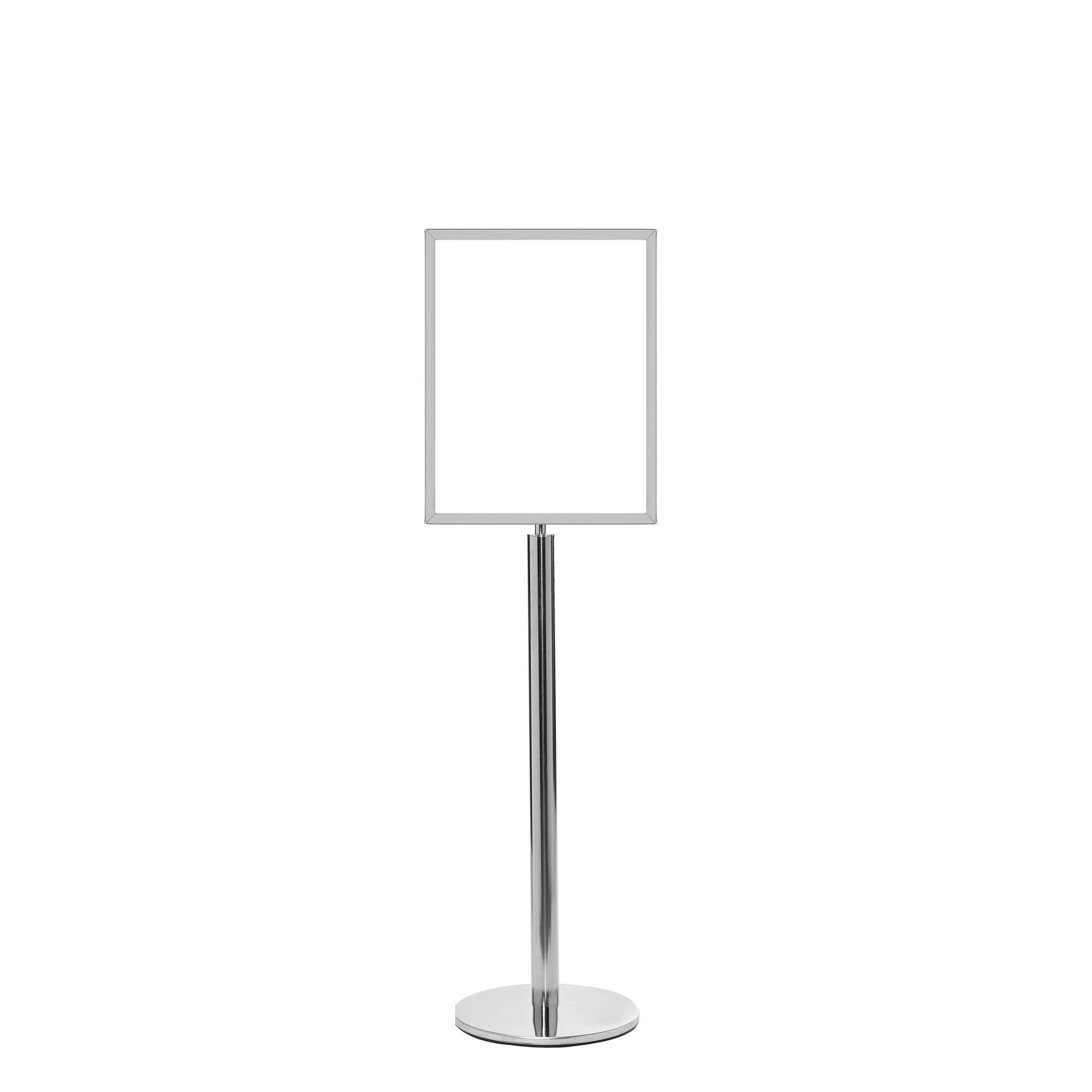 SIGN STAND P/CHROME PST A3 VERT SIGN
