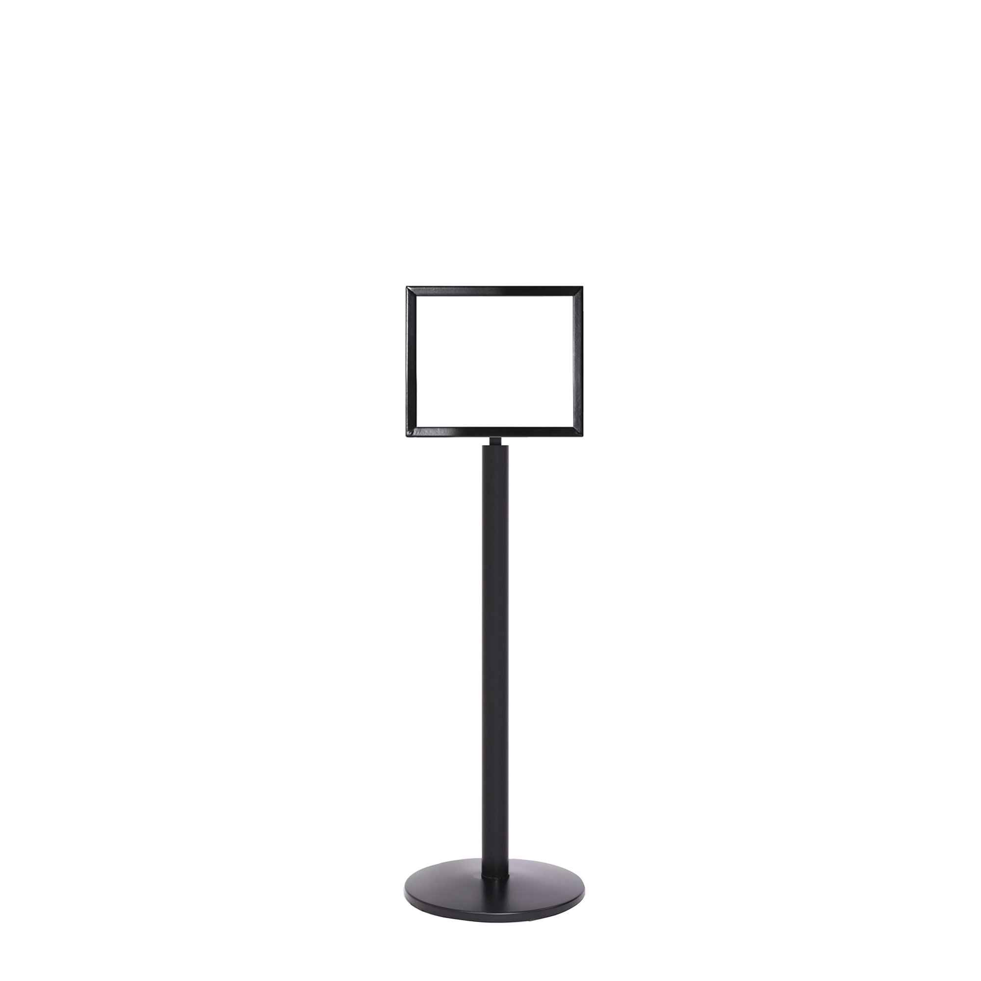 SIGN STANDS BLACK POST WITH A3 HORIZ