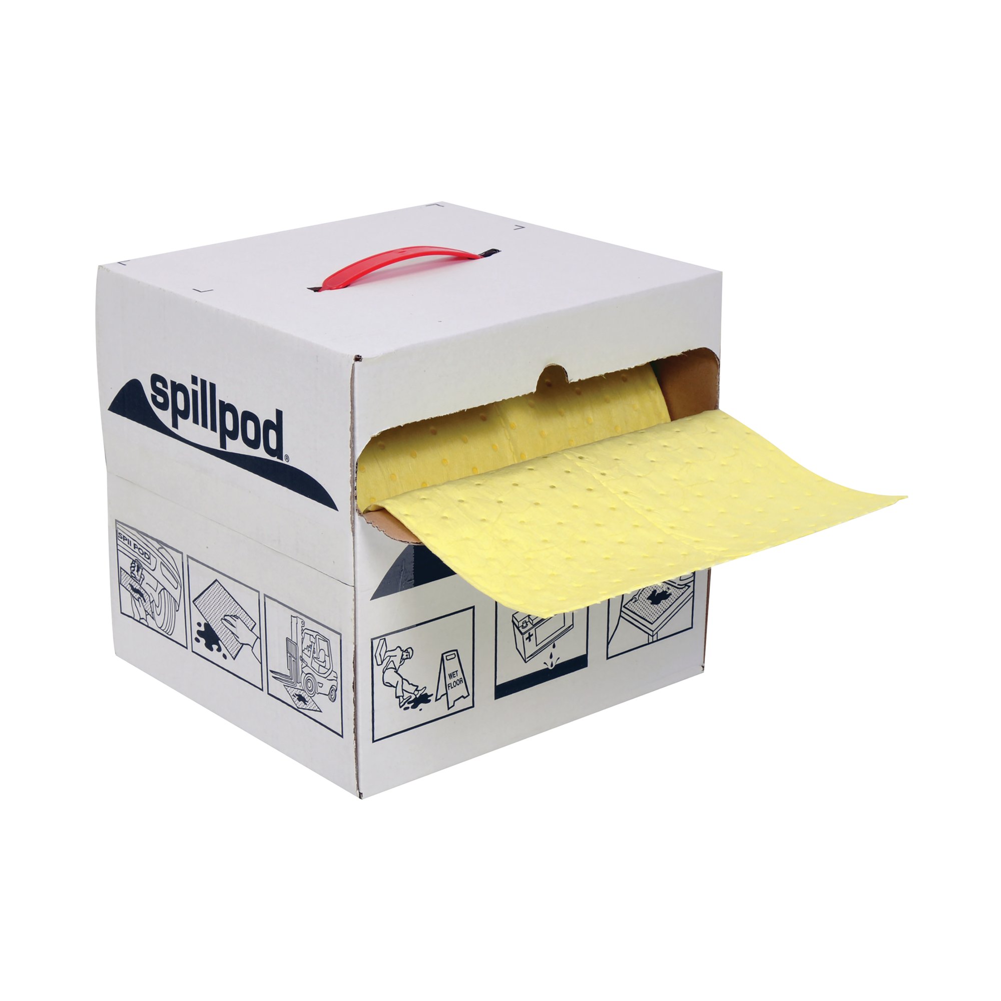 SPILLPOD CHEM QR ROLL YLW 310MMX30M