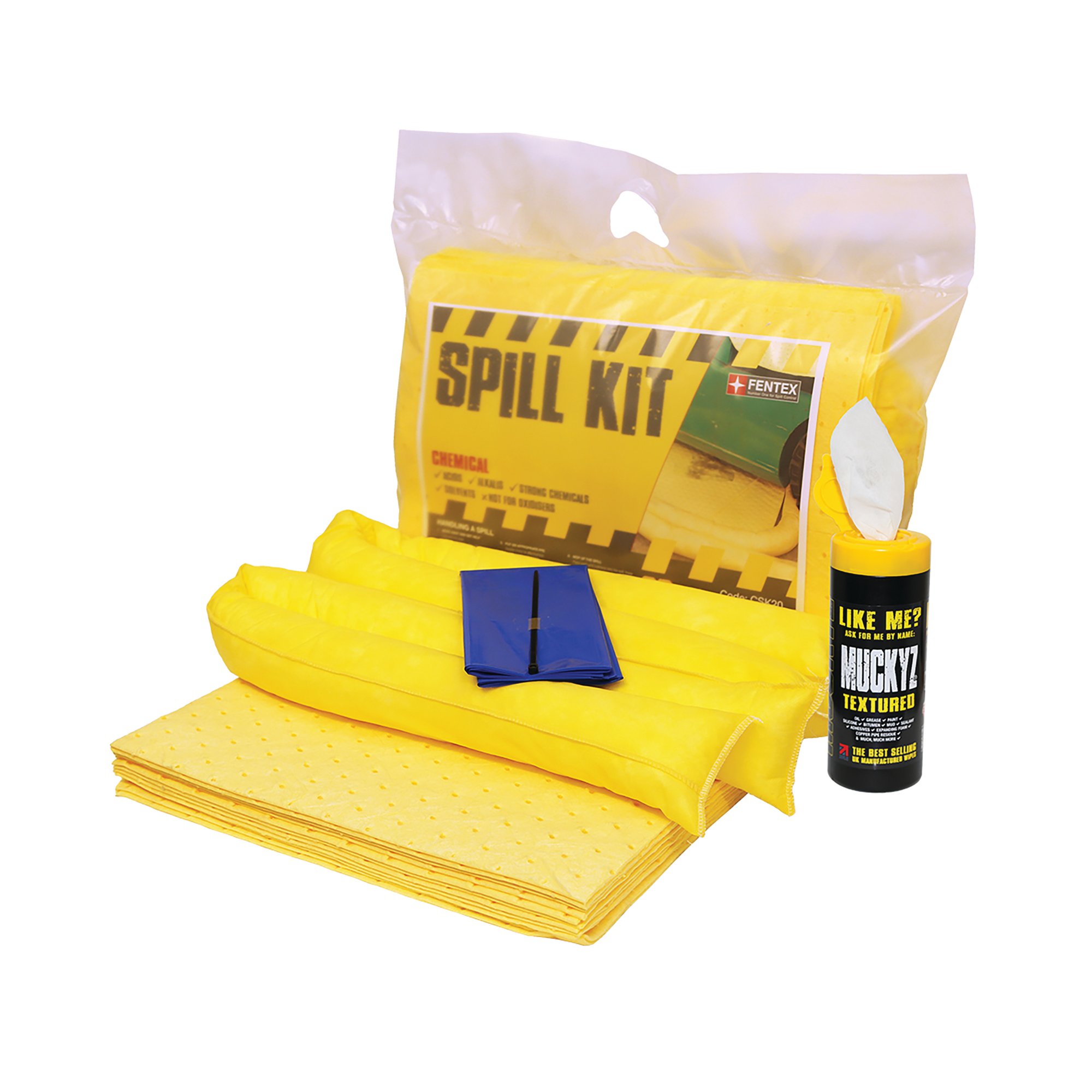 CHEMICAL SPILL KIT IN HSL BAG YLW