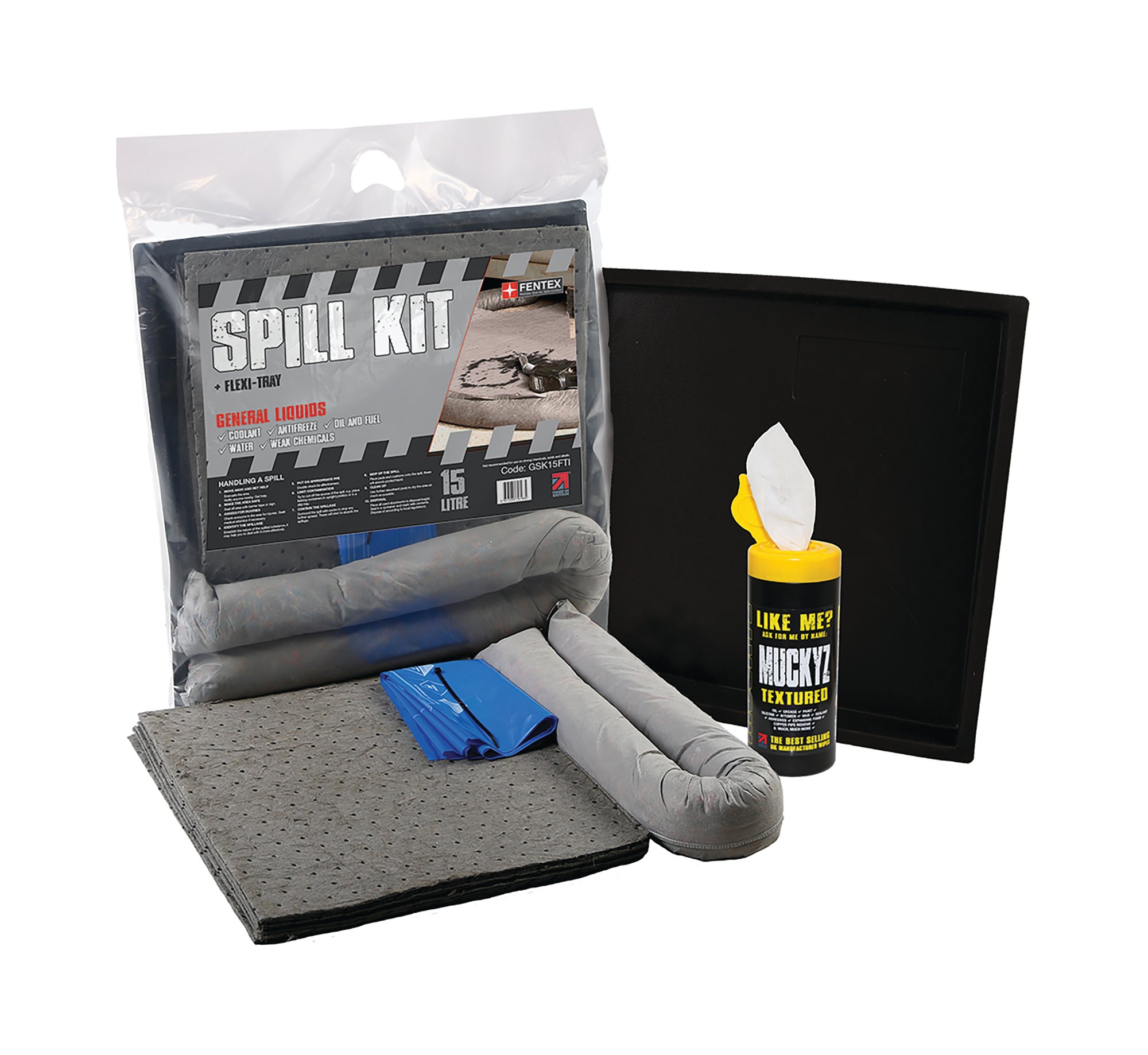 GPPS SPILL KIT + FLEXI-TRAY 15L GRY