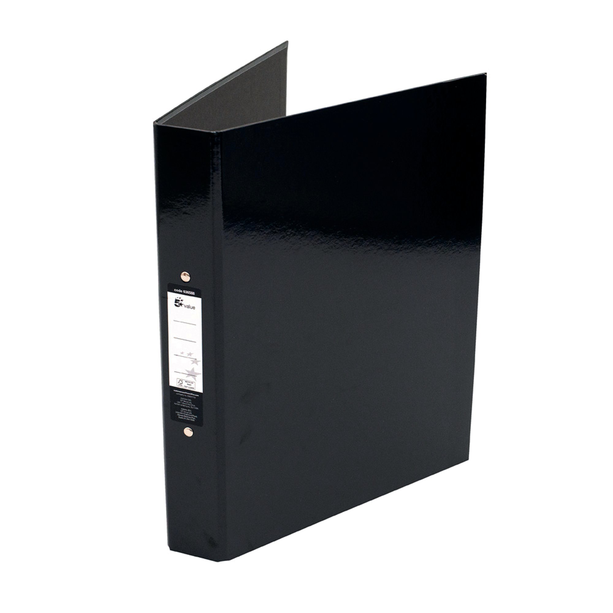 RING BINDER 25MM BLACK PK10