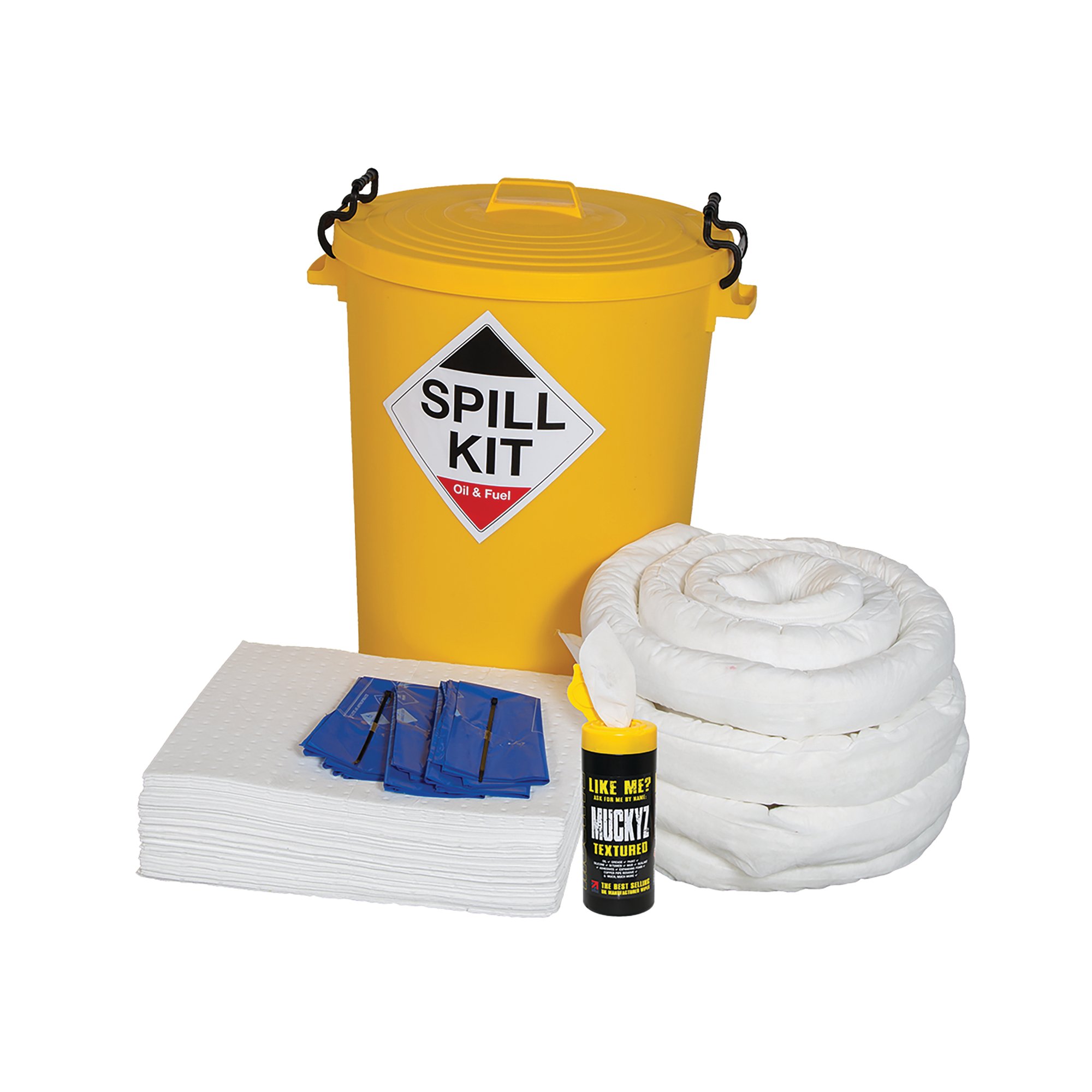 OIL/FUEL SPILL KIT YLW DRUM 90L WHT
