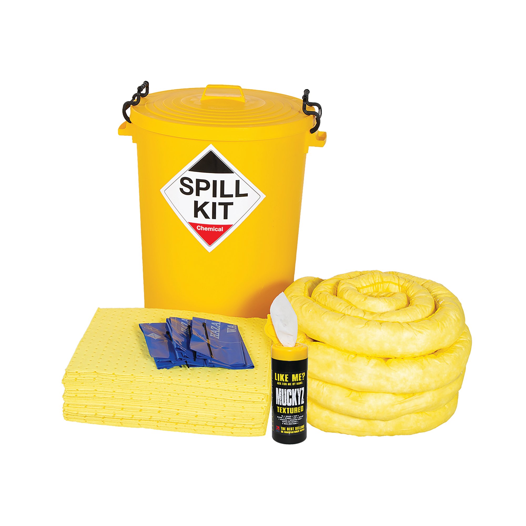 CHEM SPILL KIT PLASTIC DRUM 90L YLW