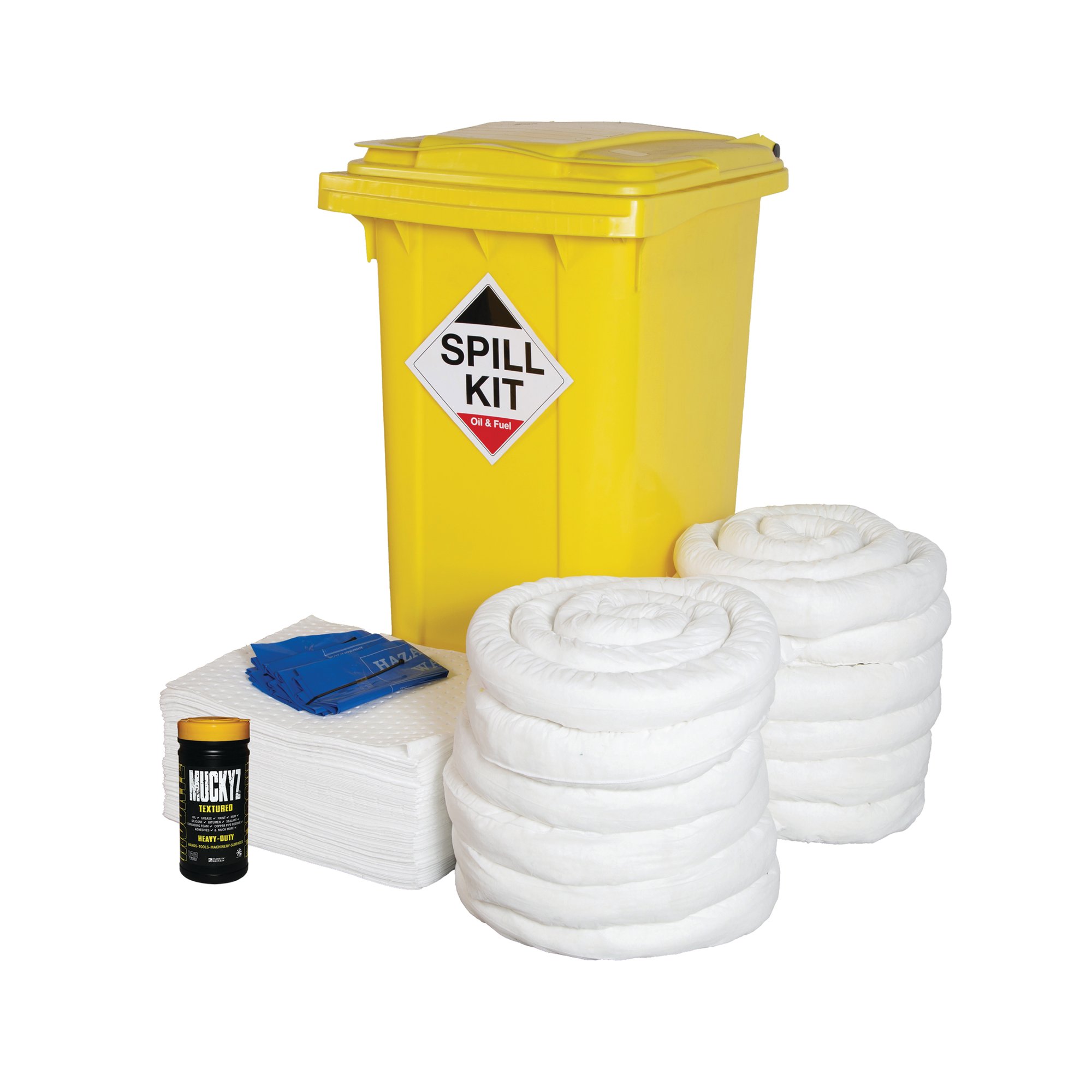 OIL/FUEL SPILL KIT WHL BIN 240L WHT