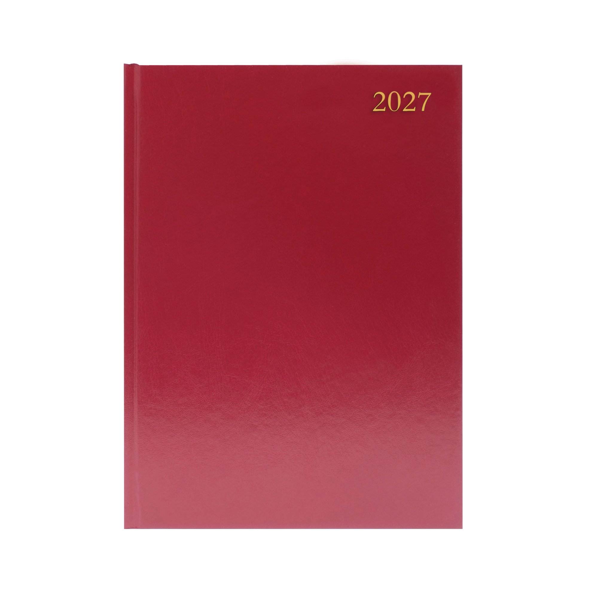 DESK DIARY 2 PPD A4 BURGUNDY 2027