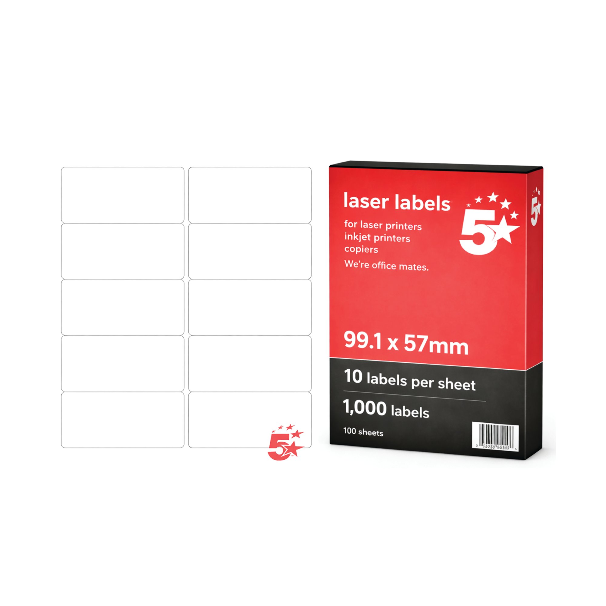 A4 ADDR/PARCEL LAB 99.1X57MM PK1000