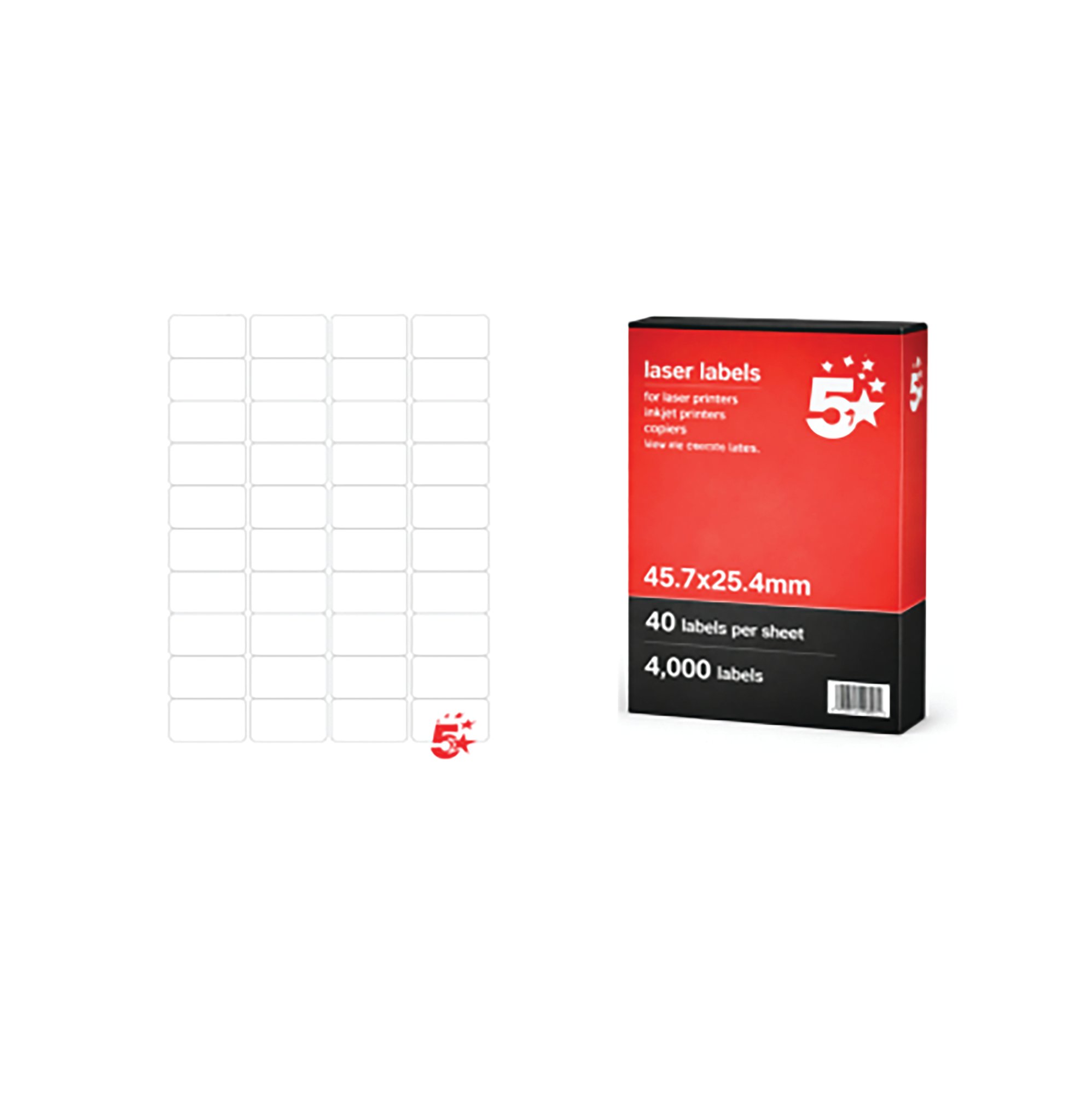 A4 SHEET LAB 45.7X25.4MM PK4000