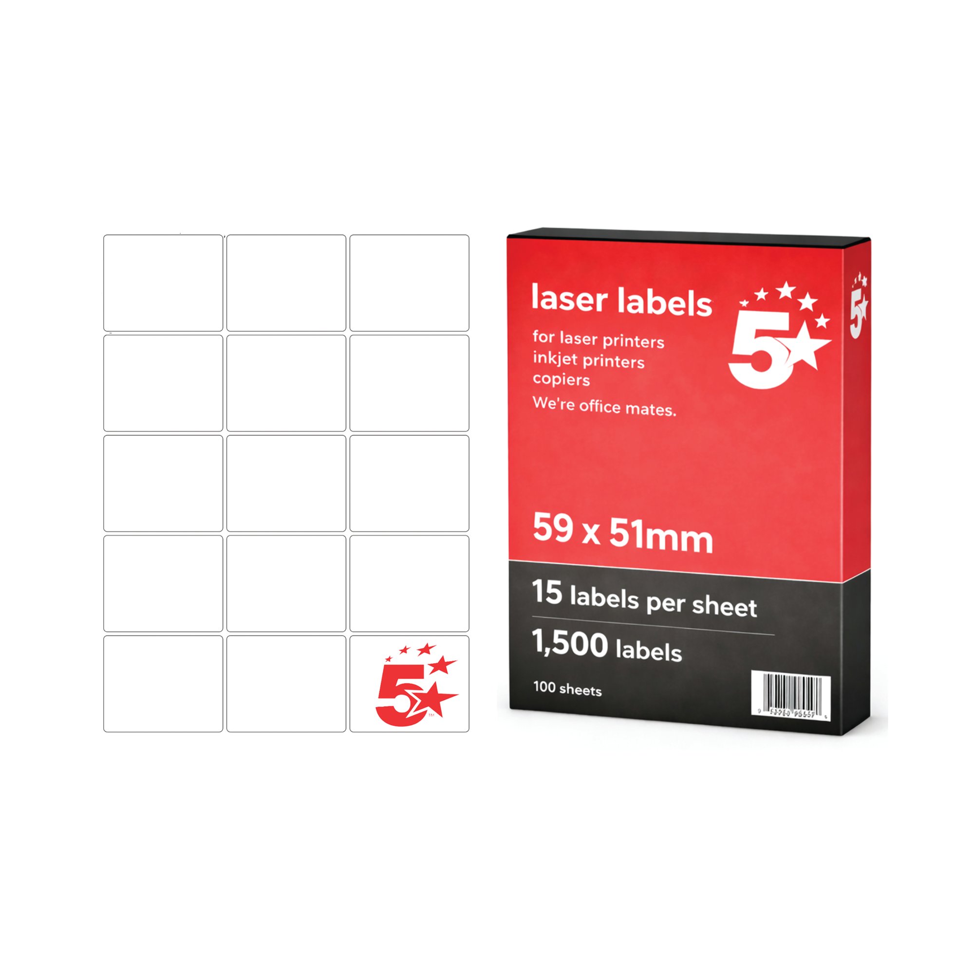 A4 ADDR/PARCEL LAB 59X51MM PK1500