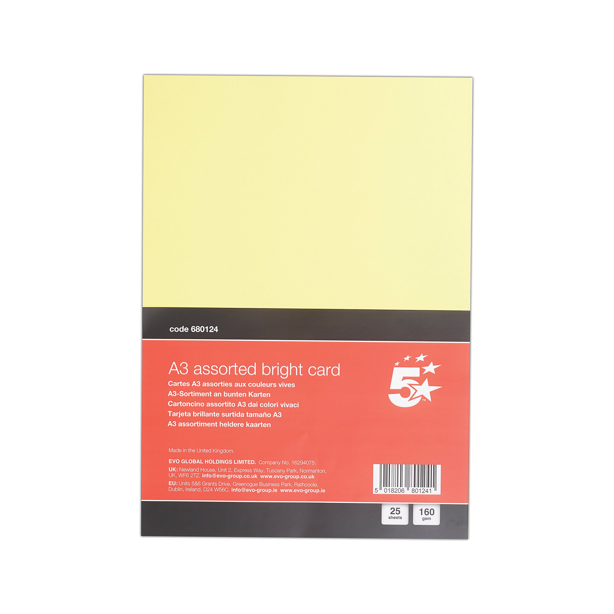 5 STAR A3 BRIGHT CARD 160GSM PK25