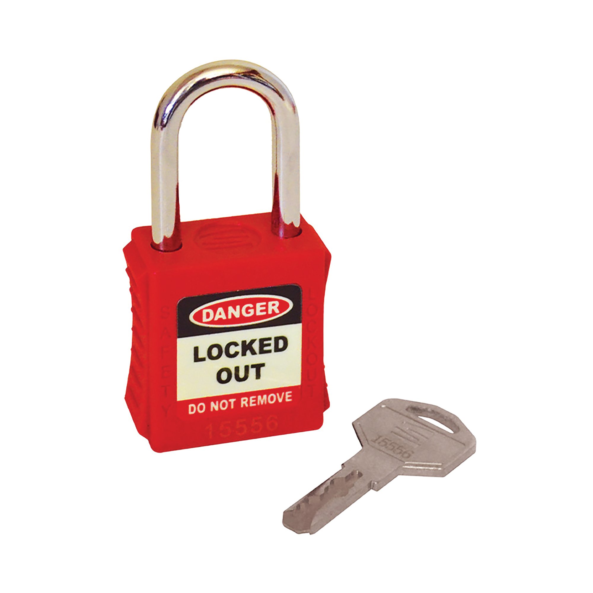 STD SHACKLE SAF LOCKOUT PADLOCK RED