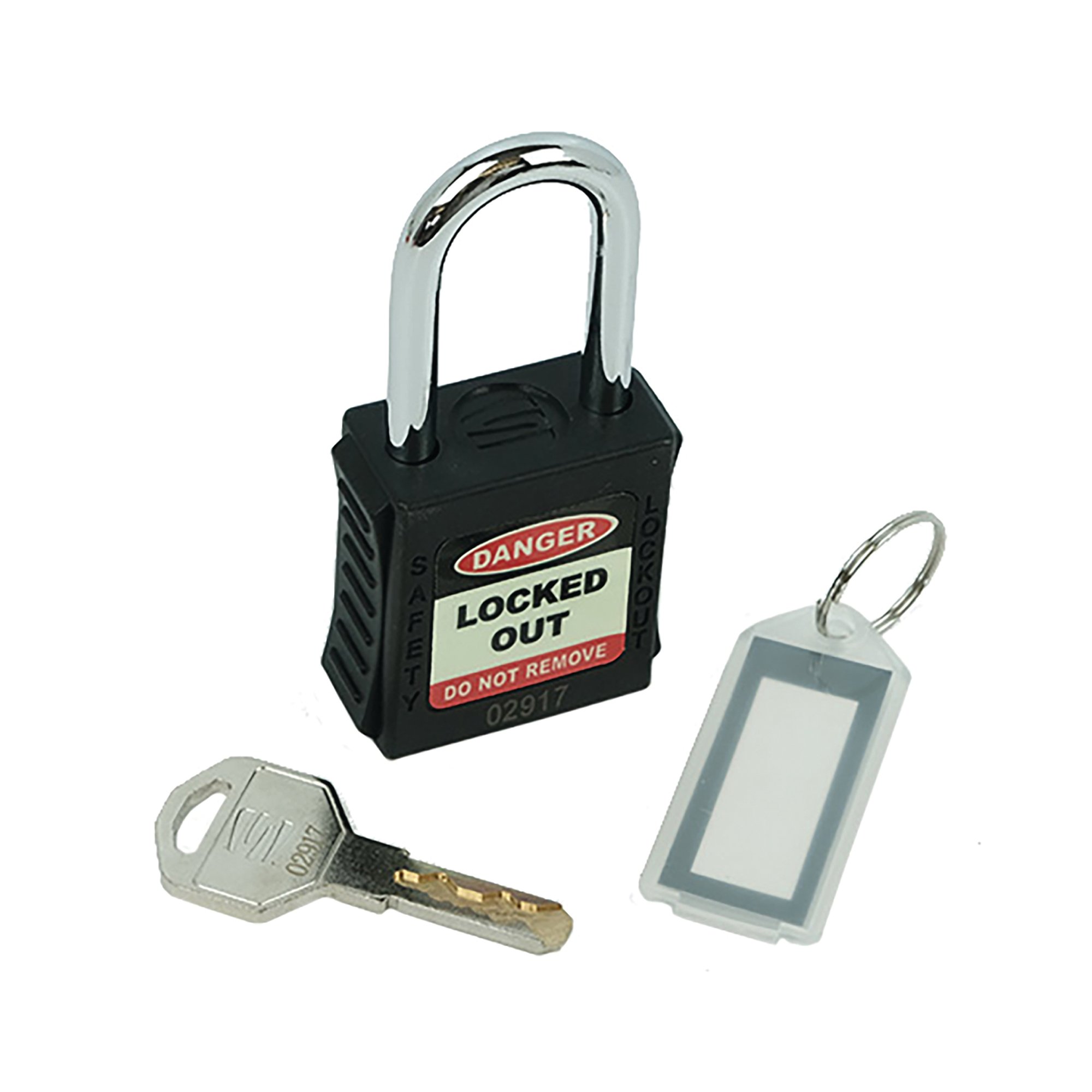 STD SHACKLE SAF LOCKOUT PADLOCK BLK