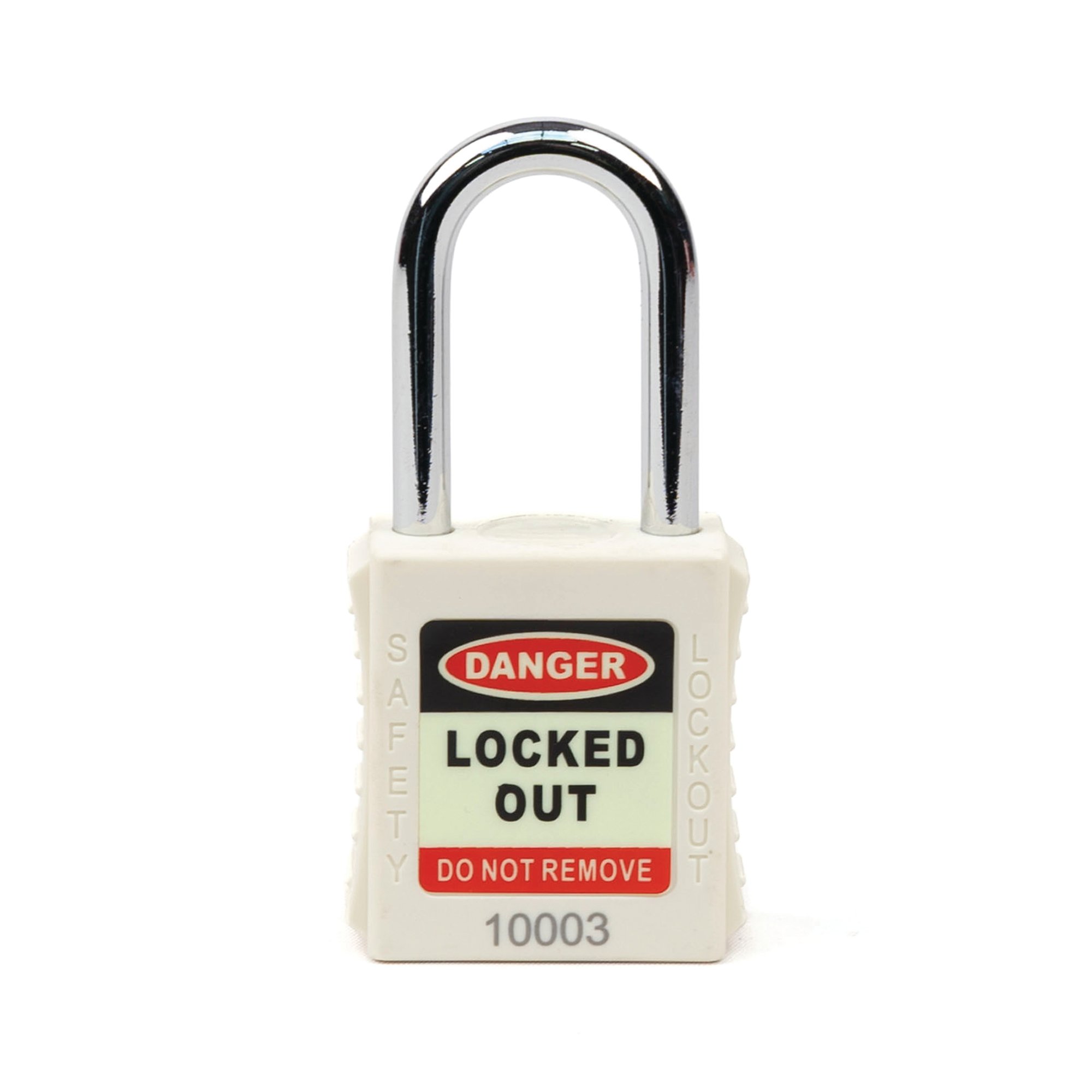 STD SHACKLE SAF LOCKOUT PADLOCK WHT