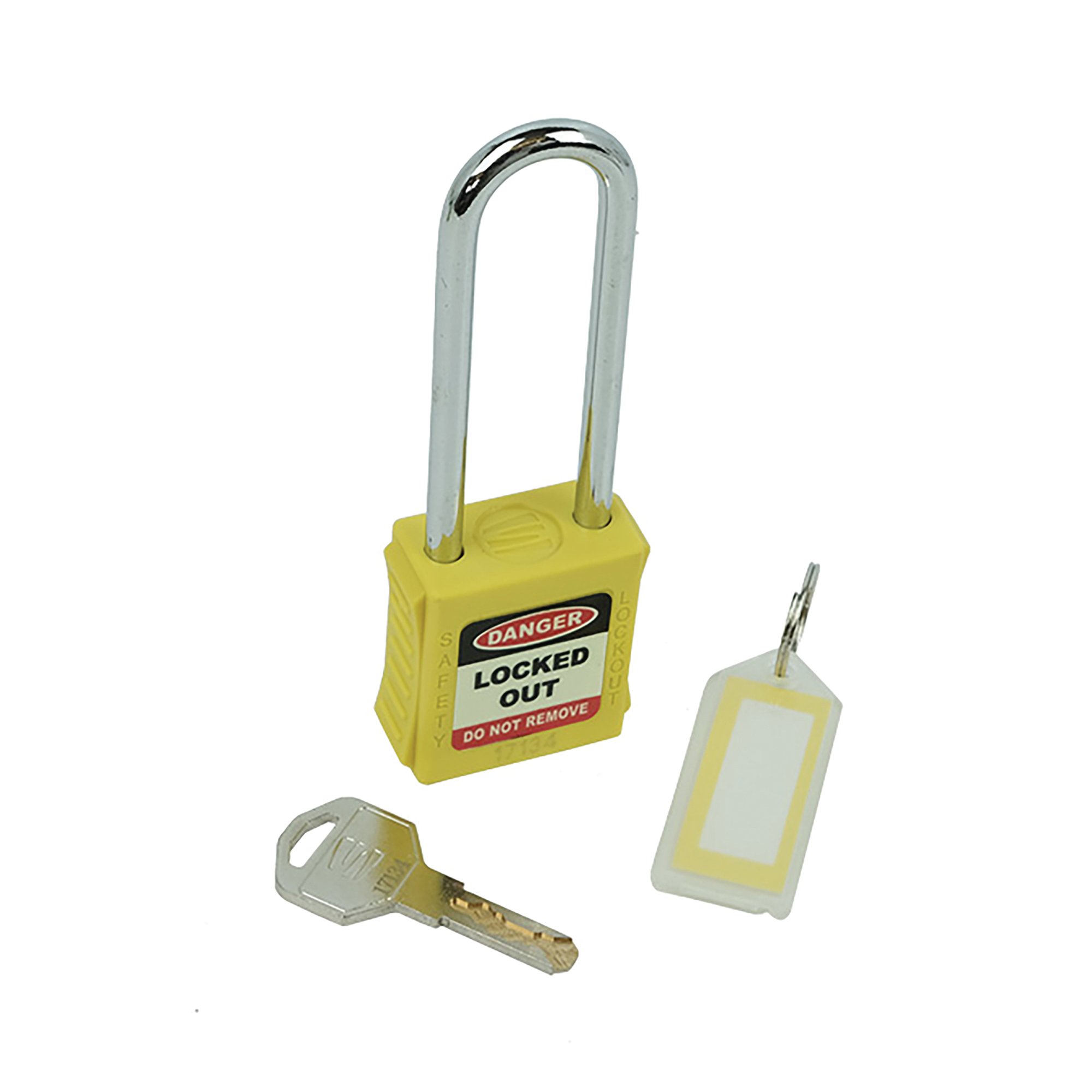 LONG SHACKLE SAF LOCKOUT PADLOCK YLW