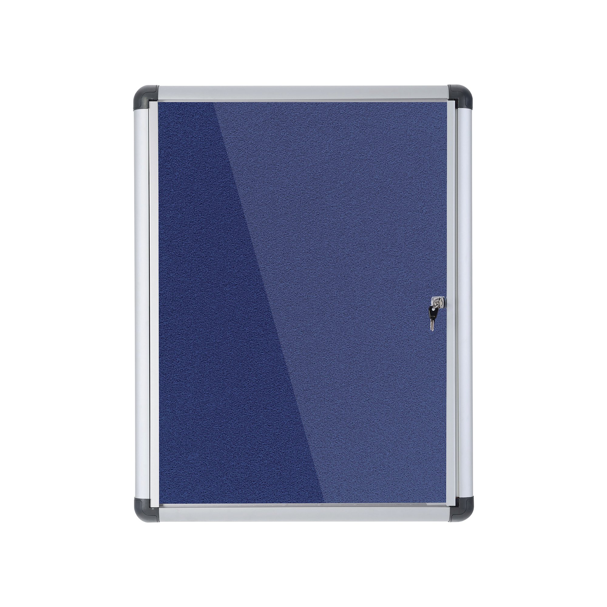 GLAZED NOTICEBOARD BLU FELT 900X1200