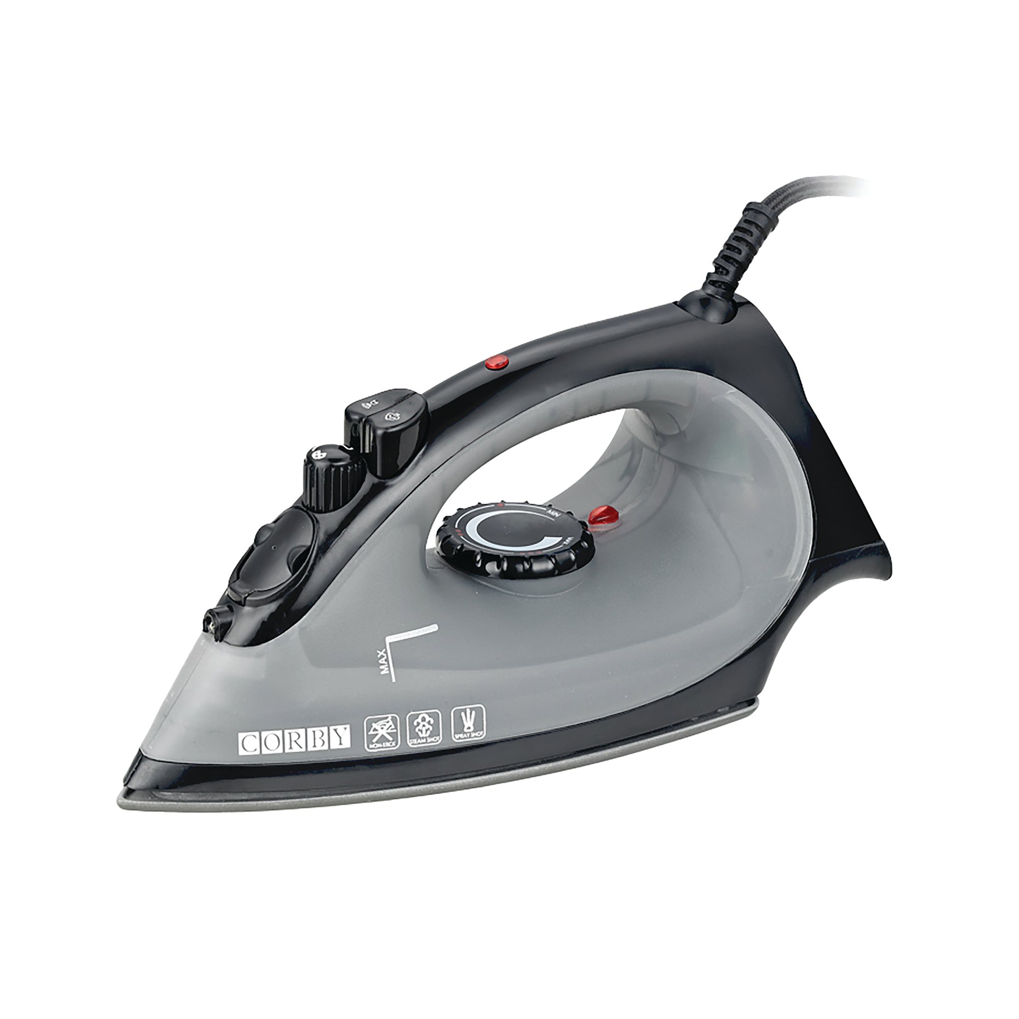SHERWOOD 1200W STEAM IRON BLACK