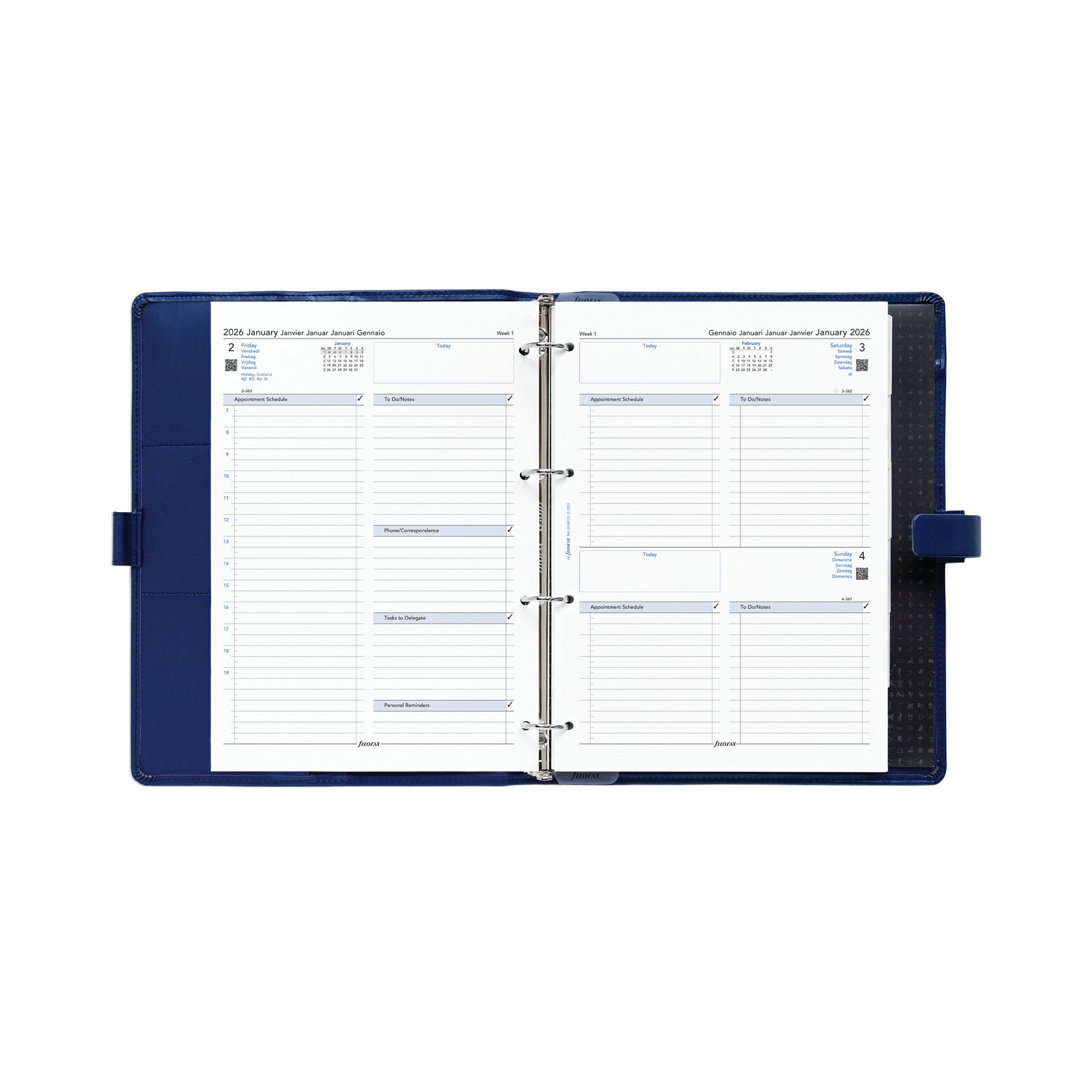 FILOFAX REFILL DAY PER PAGE A4 2026