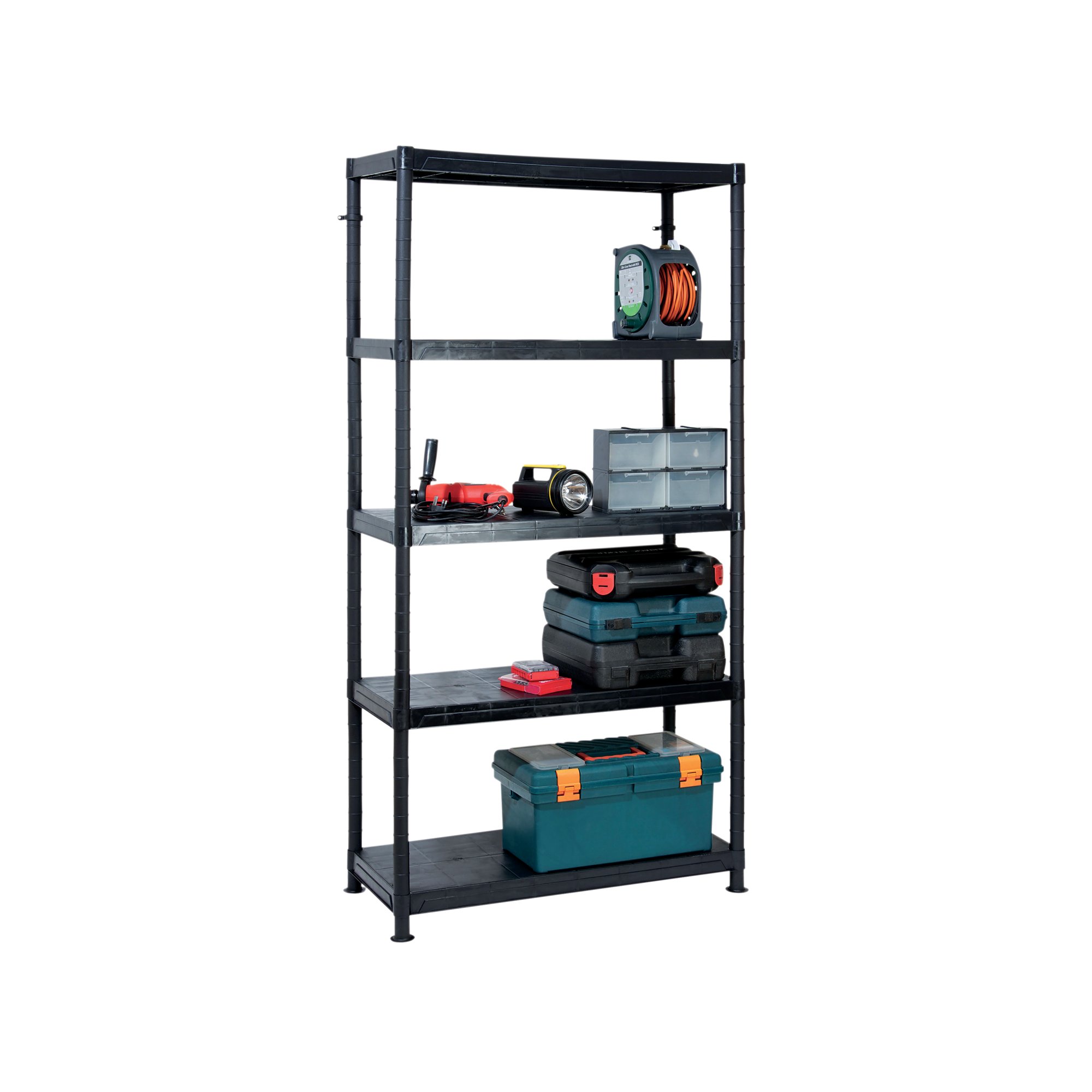5 TIER SHELVING 1840X900X400MM BLACK