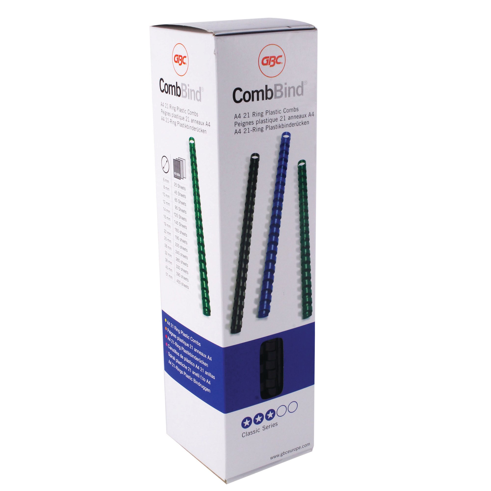 GBC COMBBIND A4 10MM BIND COMB PK100