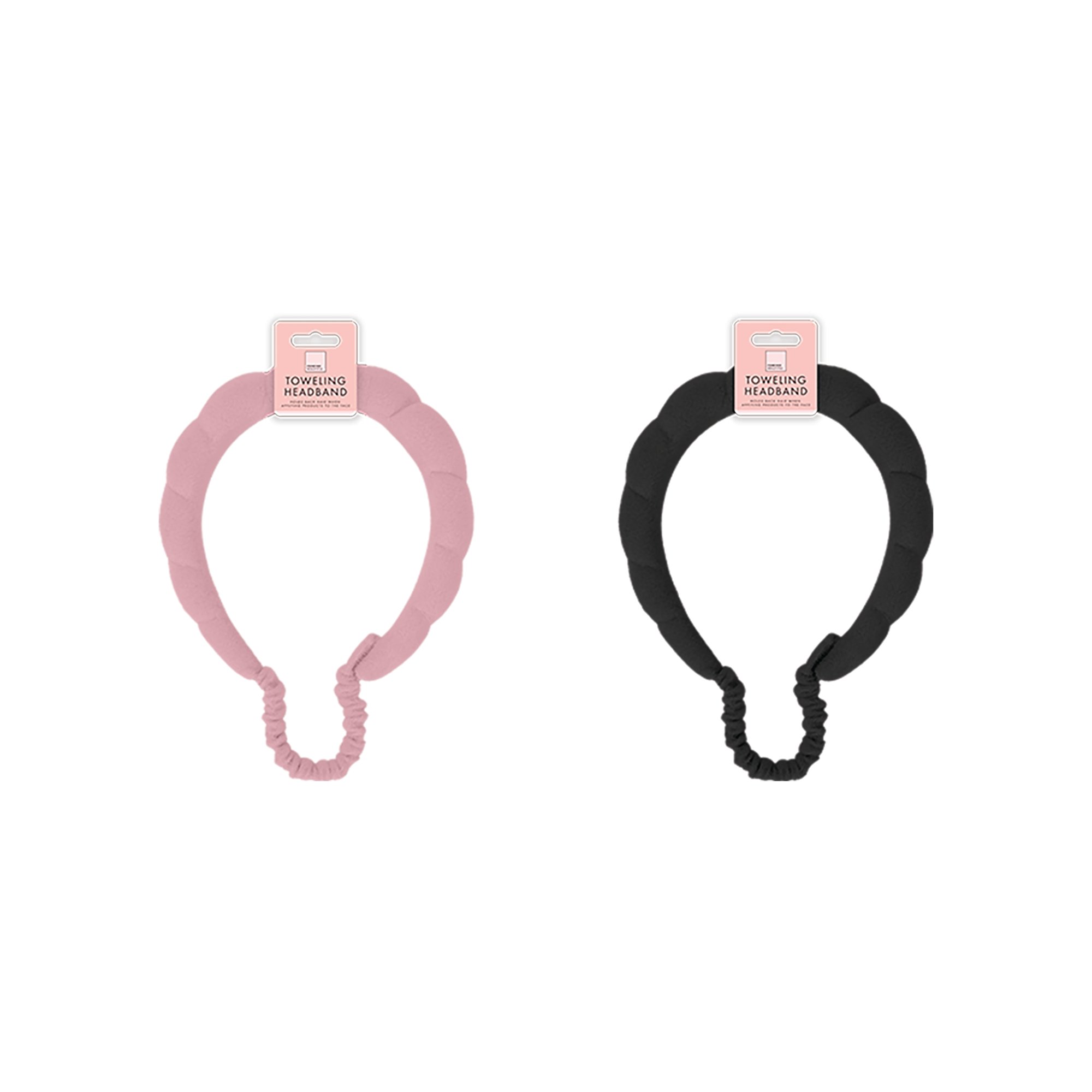 TOWEL HEADBAND ASSORTED PK18