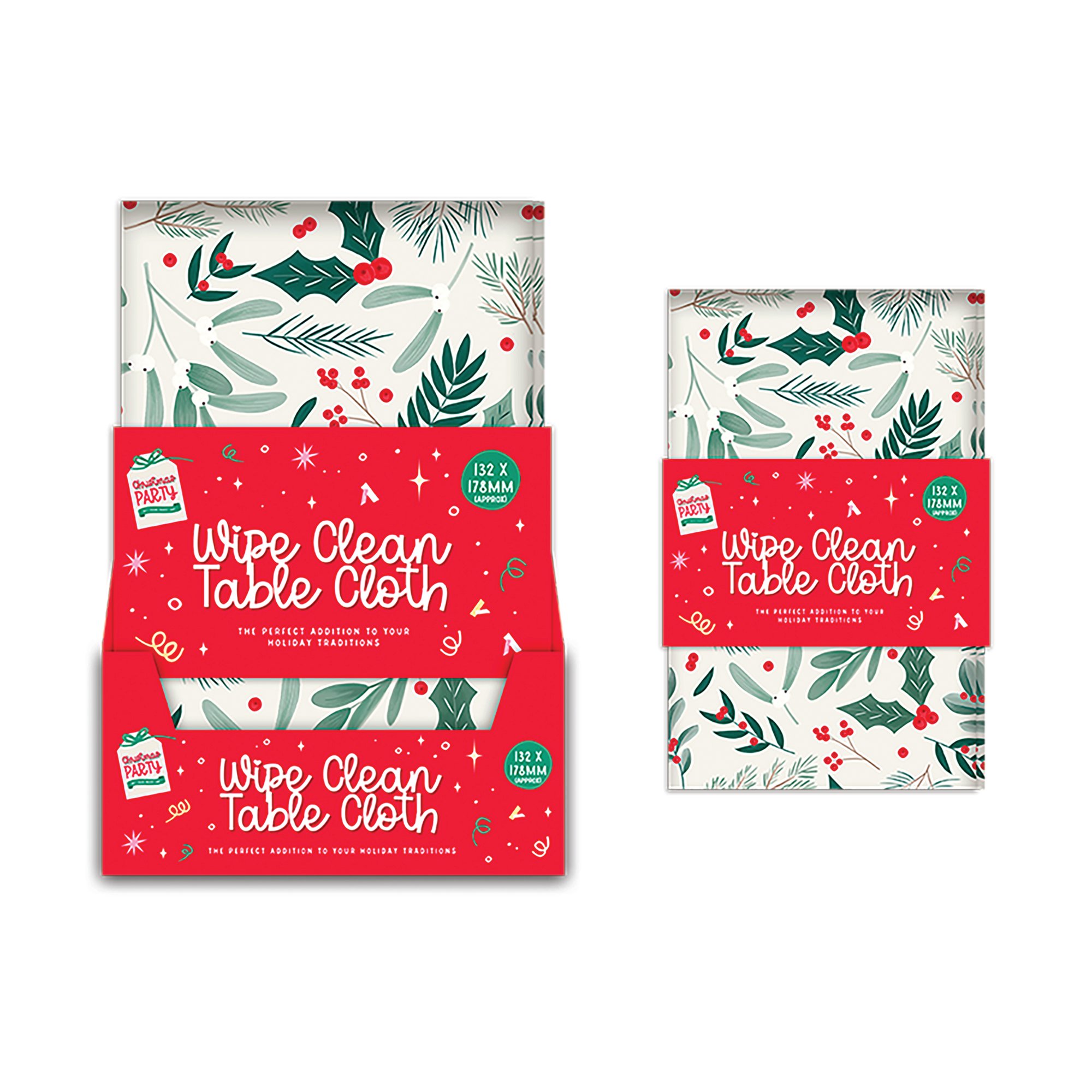 XMAS PNT TABLECLOTH 1320X1780MM PK12