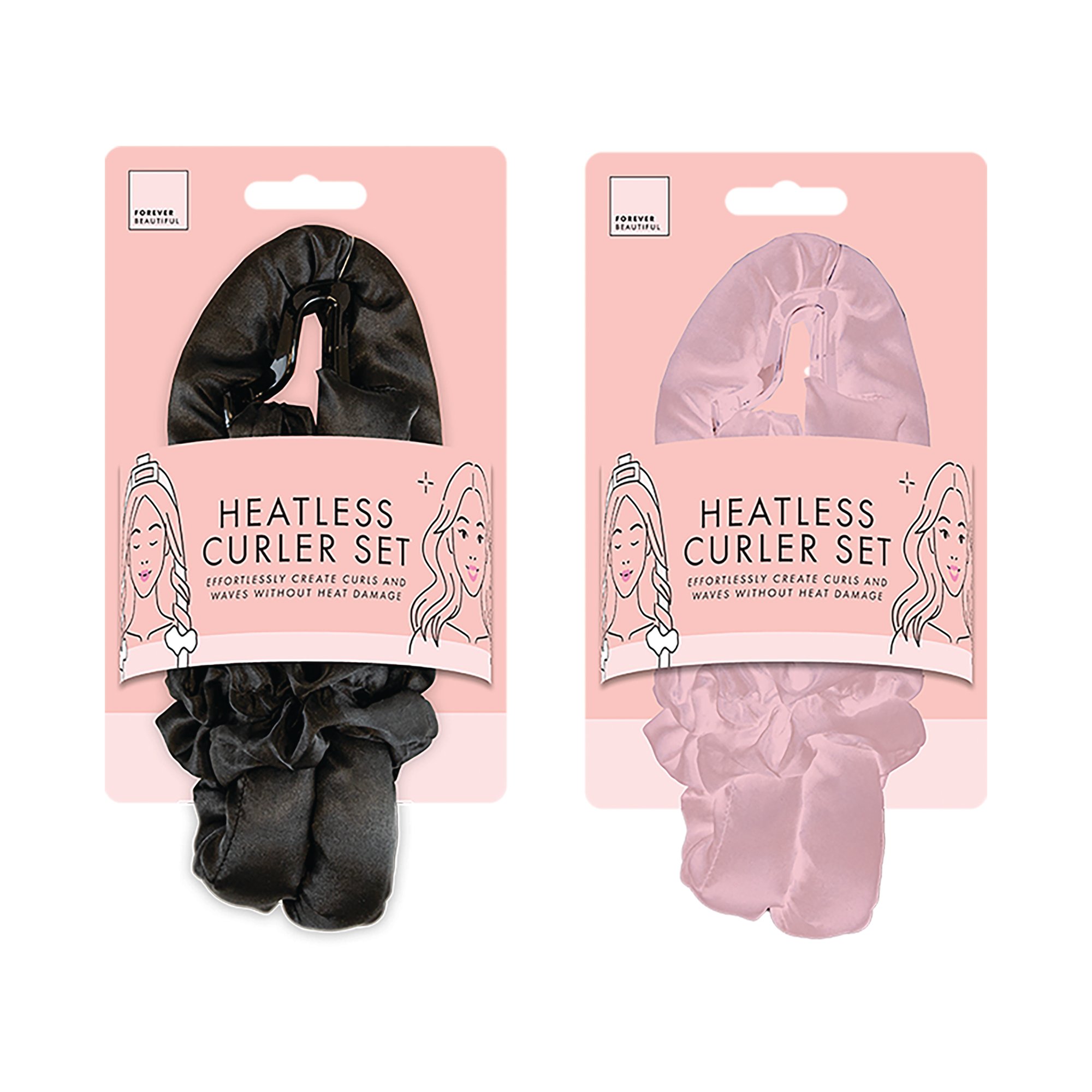 HEATLESS CURLER SET ASSORTED PK12