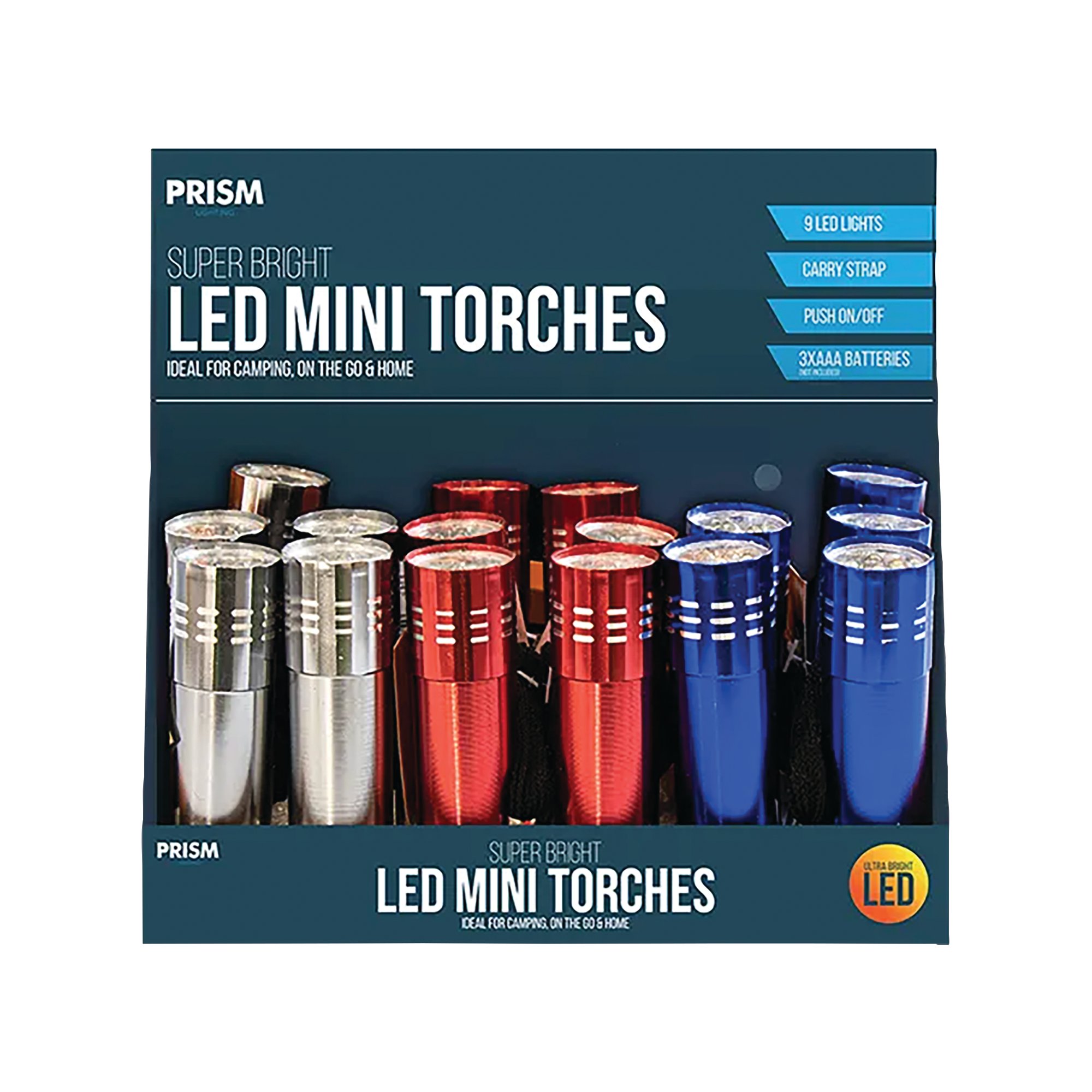 MINI SUPER BRIGHT LED TORCH AST PK24