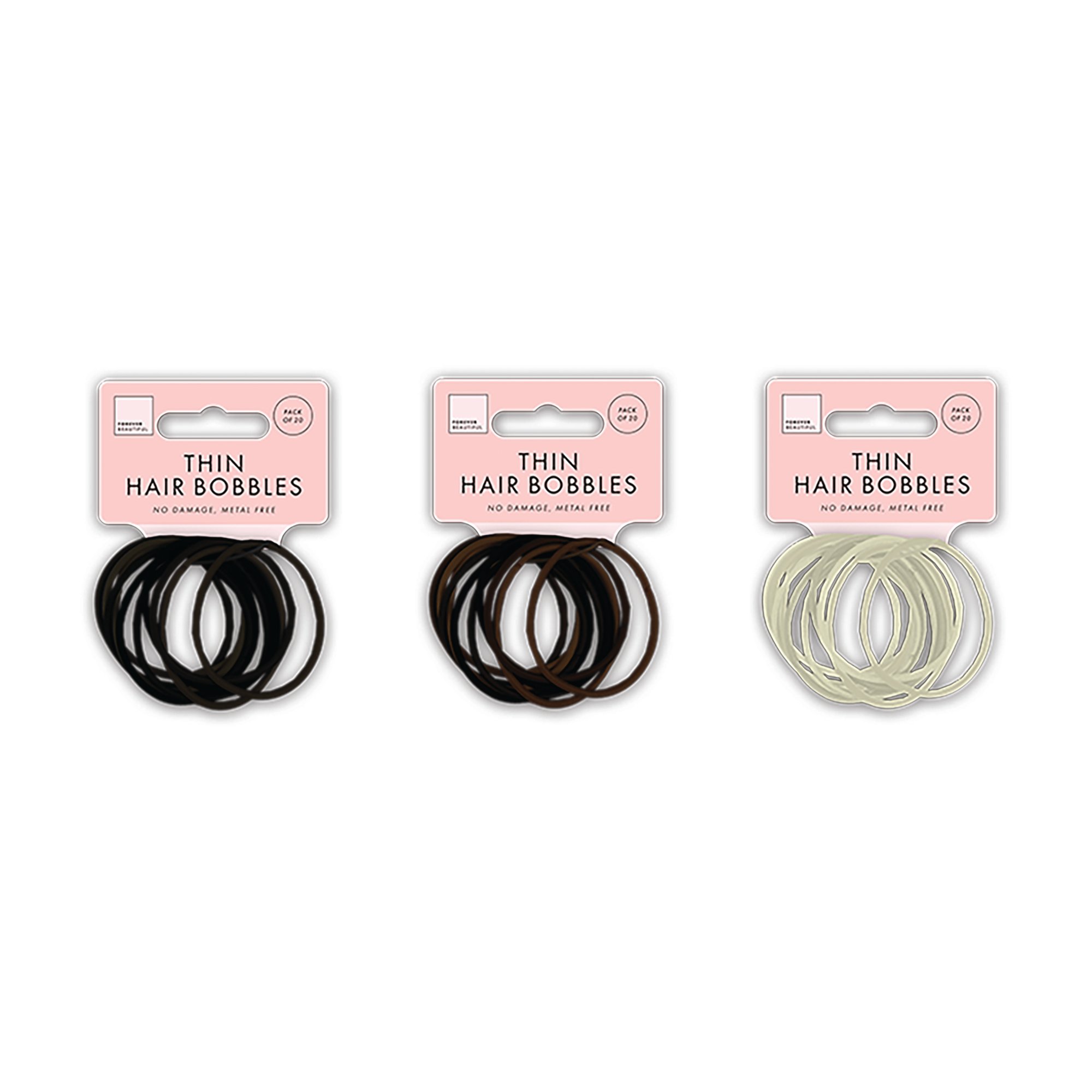 NATURAL THIN HAIR BOBBLE X20 AST P48