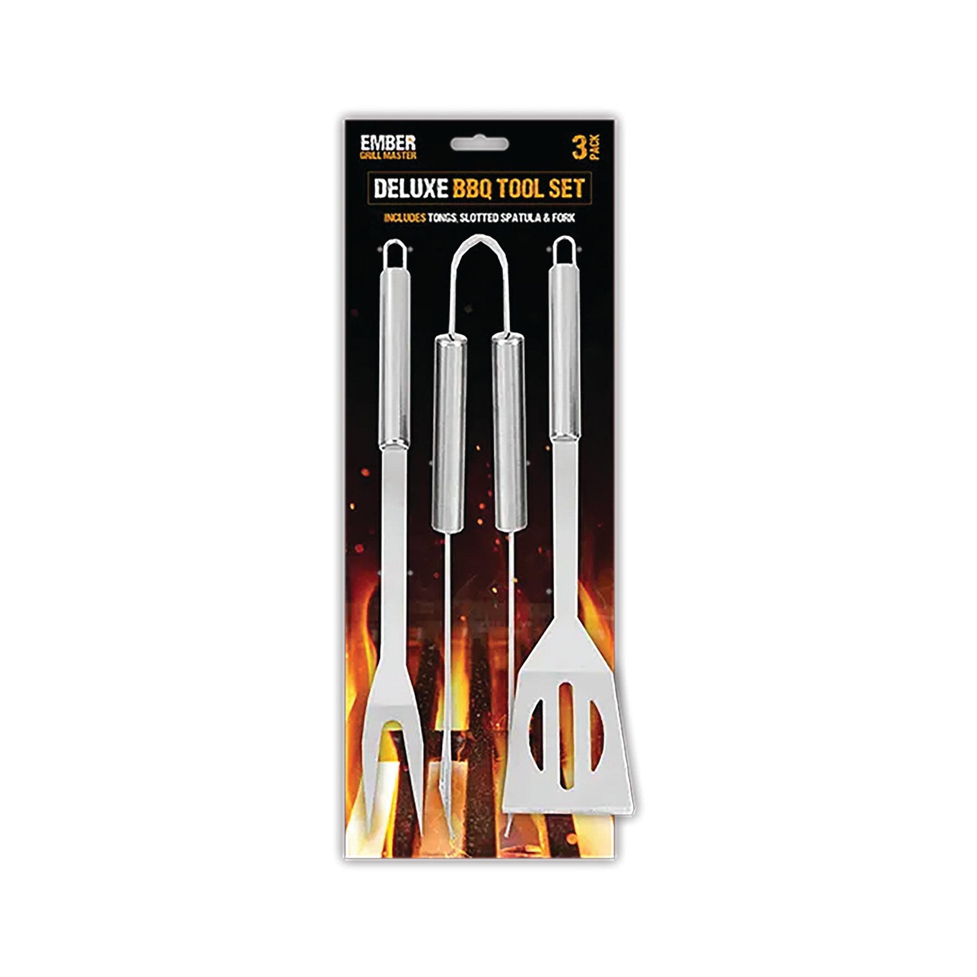 DELUXE BBQ SSTEEL 3 PIECE SET