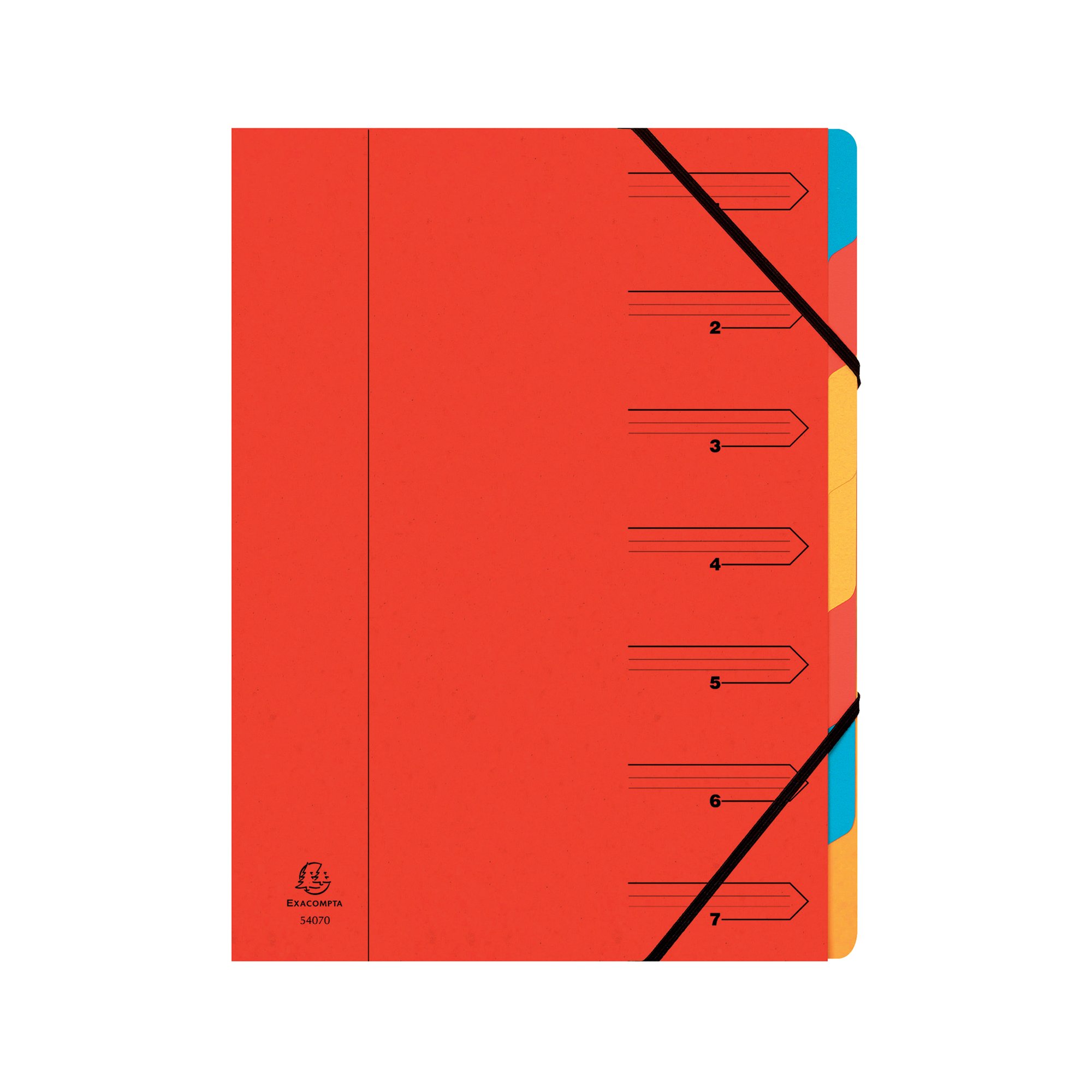 EUROPA 7 PART ORGANISER RED 54075E