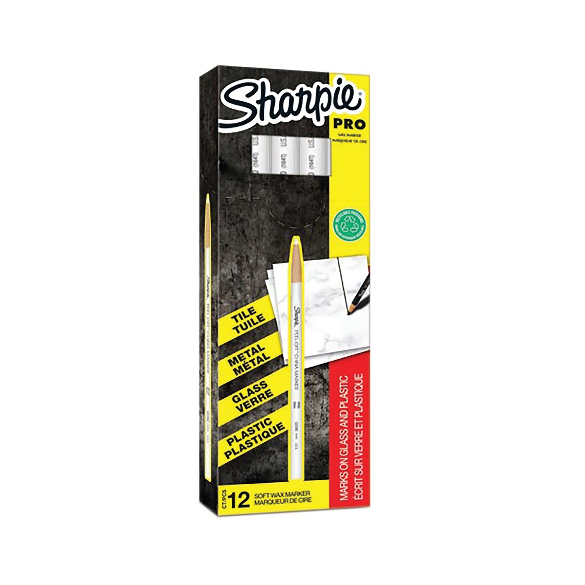 SHARPIE CHINA MARKER WHITE PK12