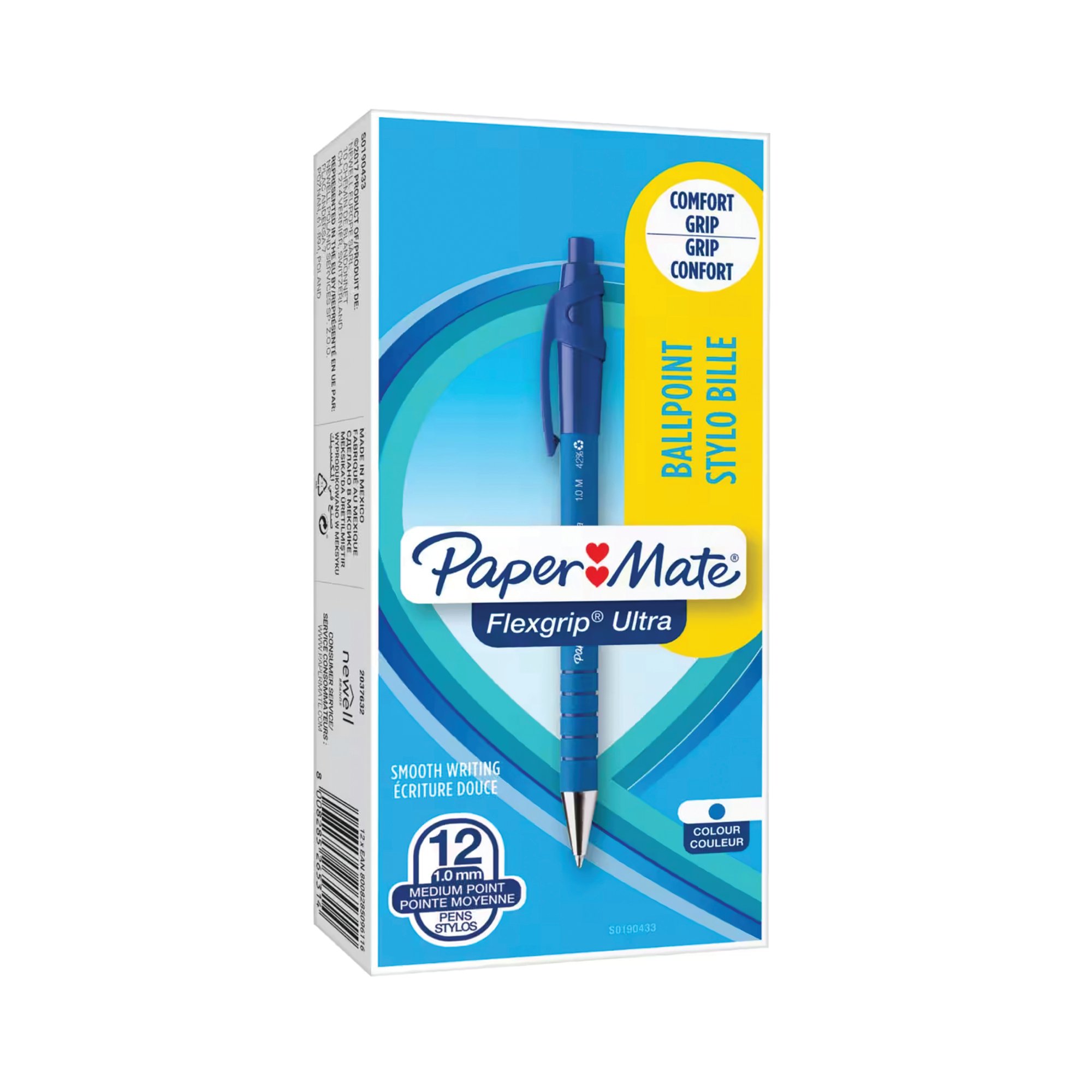 PAPERMATE FLEXGRIP RETRACT BLU PK12