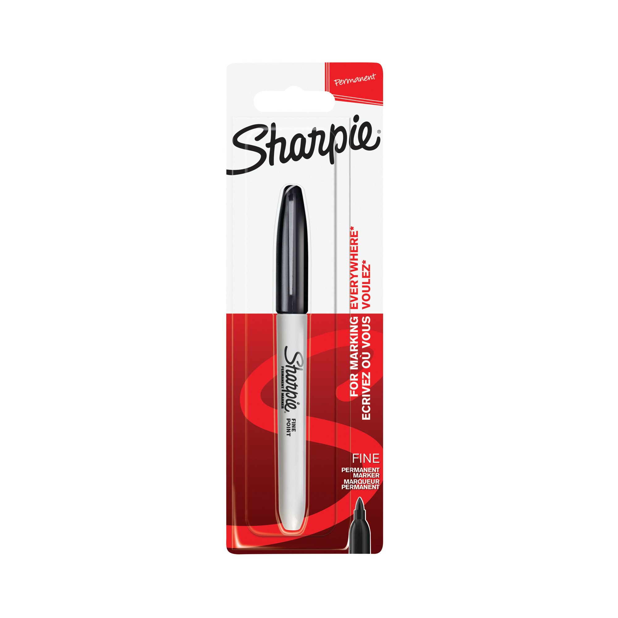 SHARPIE FINE PERM MARKER BLK PK12