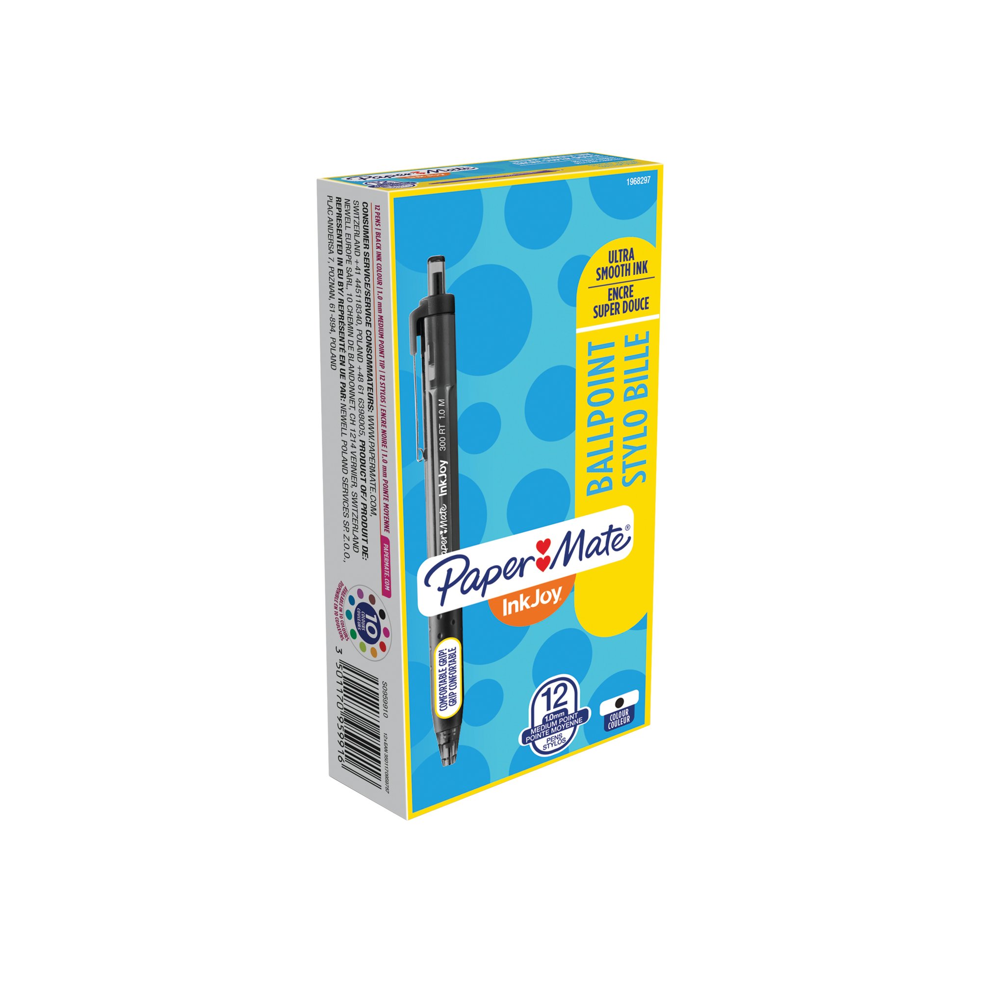 PAPERMATE INKJOY 300 BLK RTRACT PK12