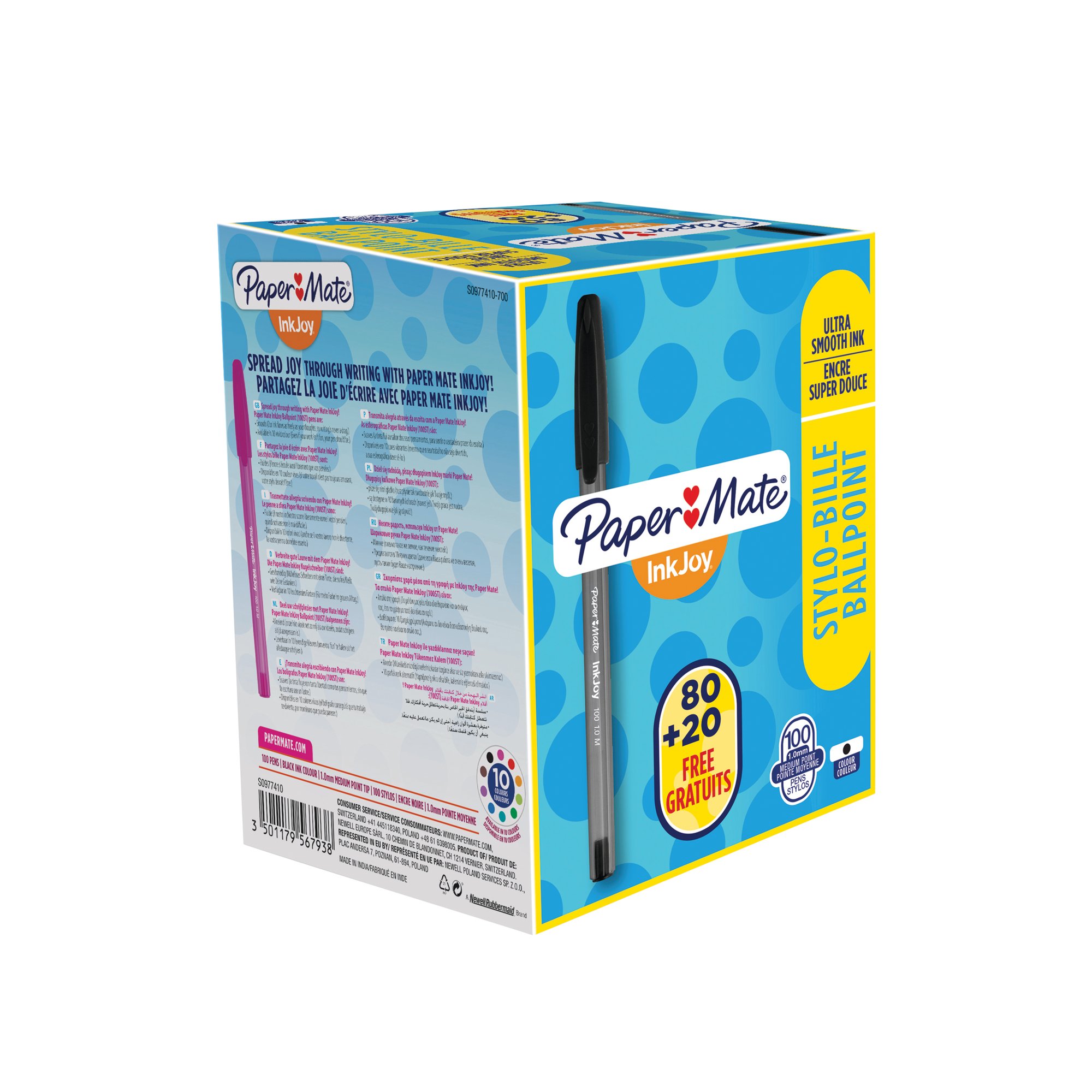 PAPERMATE INKJOY 100 MED BLACK PK100