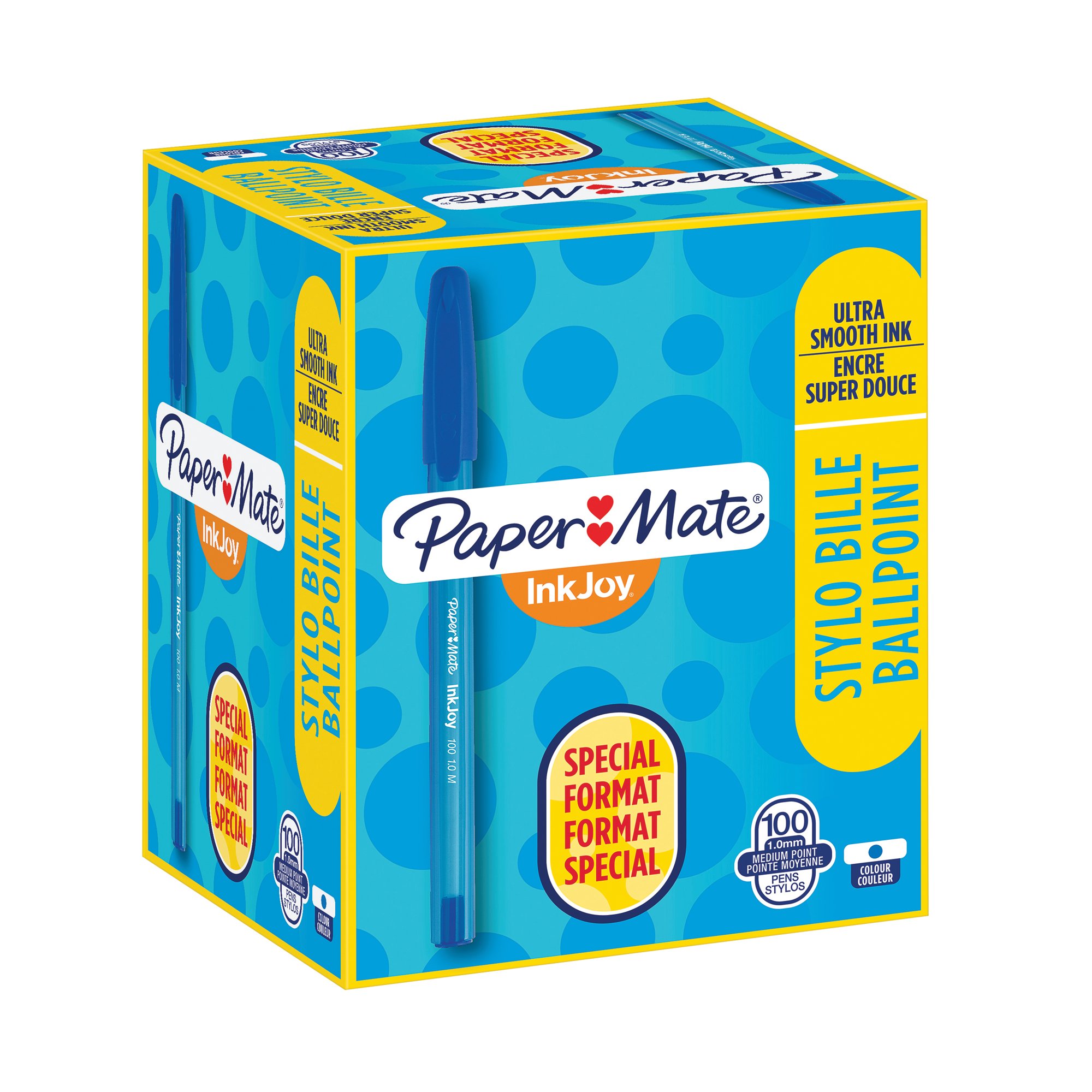 PAPERMATE INKJOY 100 MED BLUE PK100