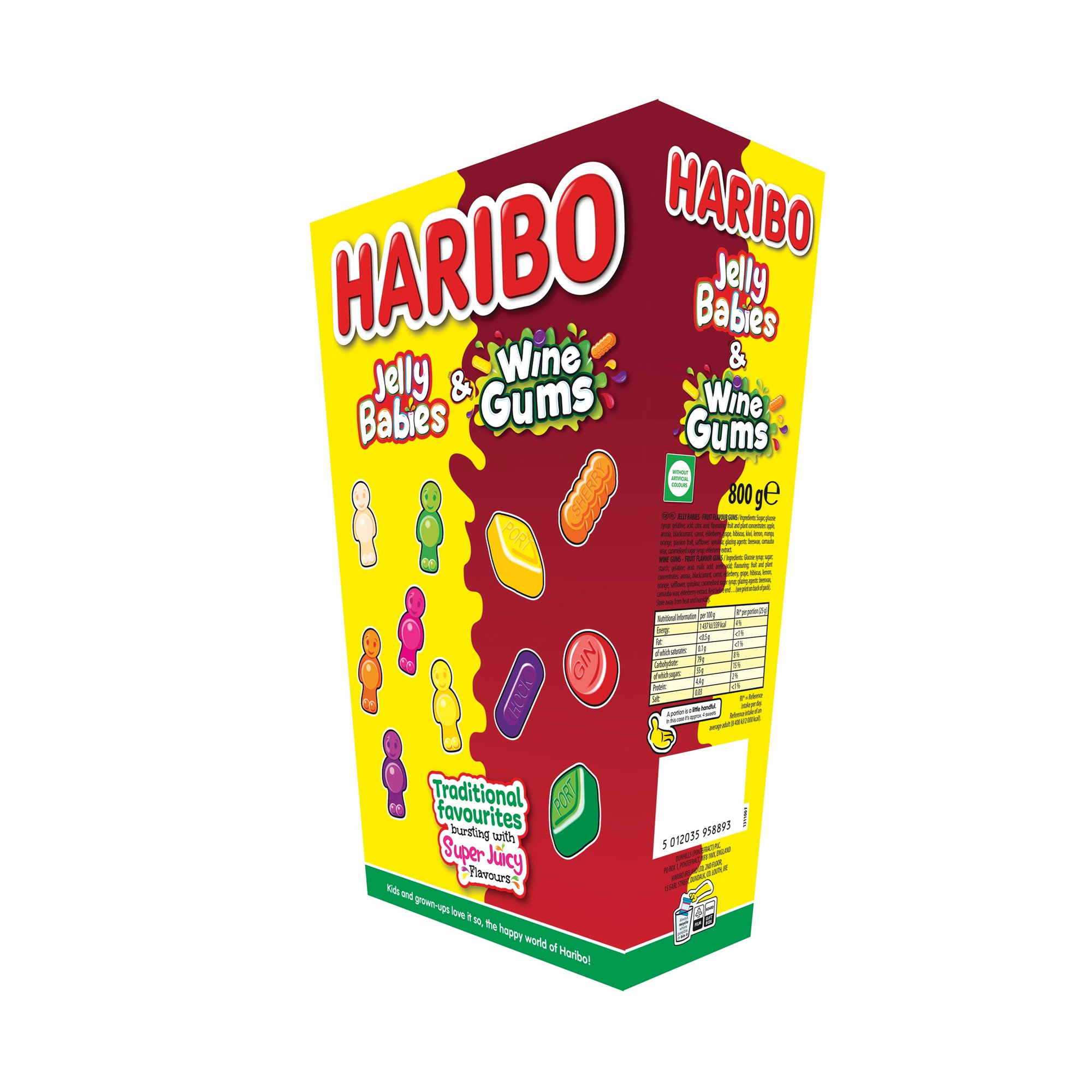 HARIBO JELLY BABIES/WINE GUMS BOX