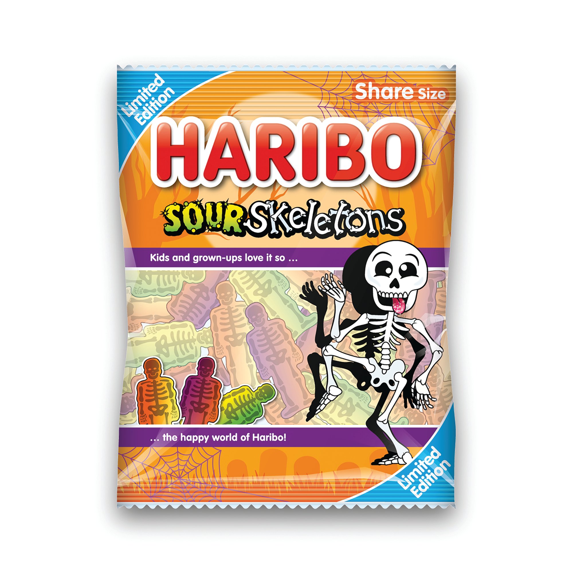 HARIBO SOUR SKELETONS BAG 160G