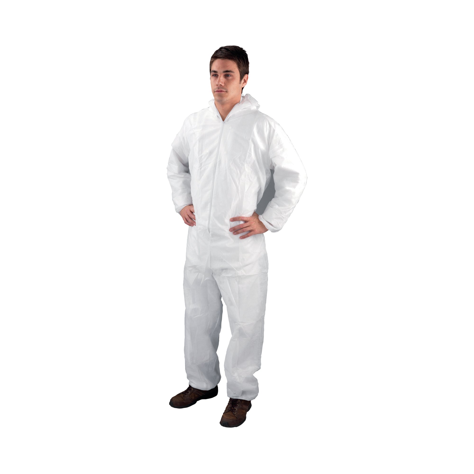 HPC NON-WOVEN COVERALLS L WHITE DC03