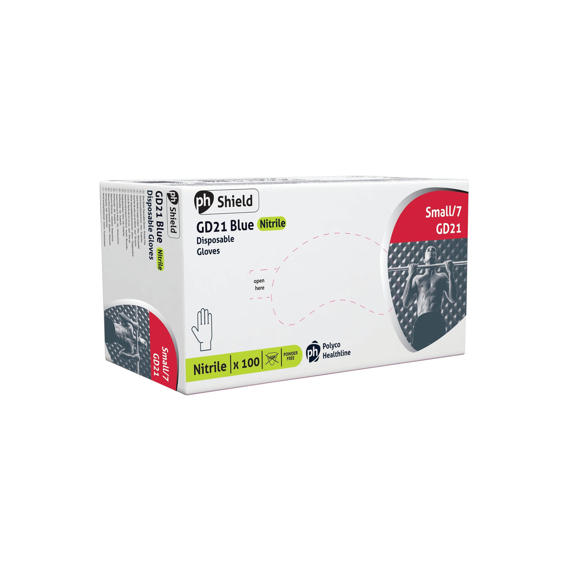 SHIELD NITRILE DISB GLOVES SM PK100