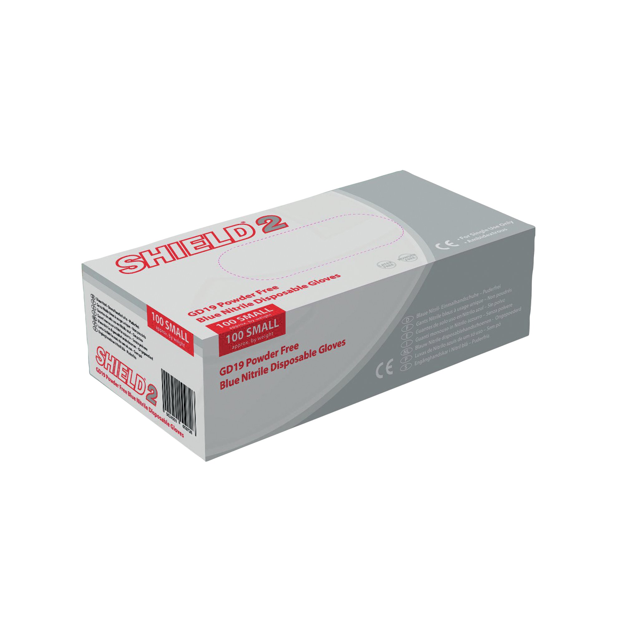 SHIELD BLU PF NITR GLOVES XL PK100