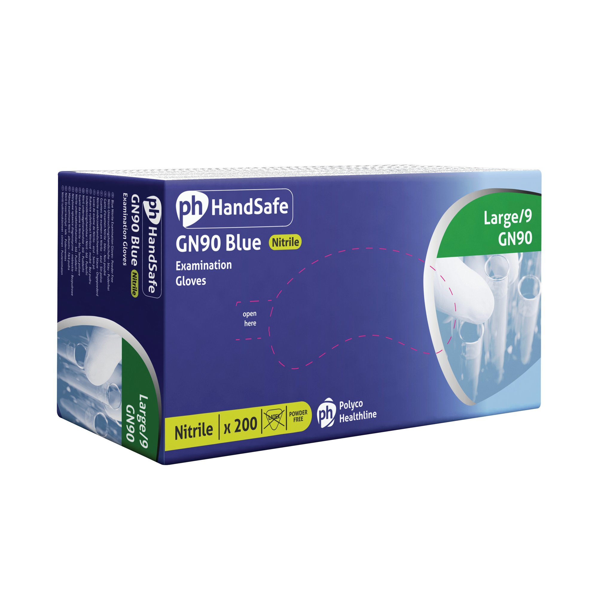 HANDSAFE NITRILE GLOVES LG BLU PK200