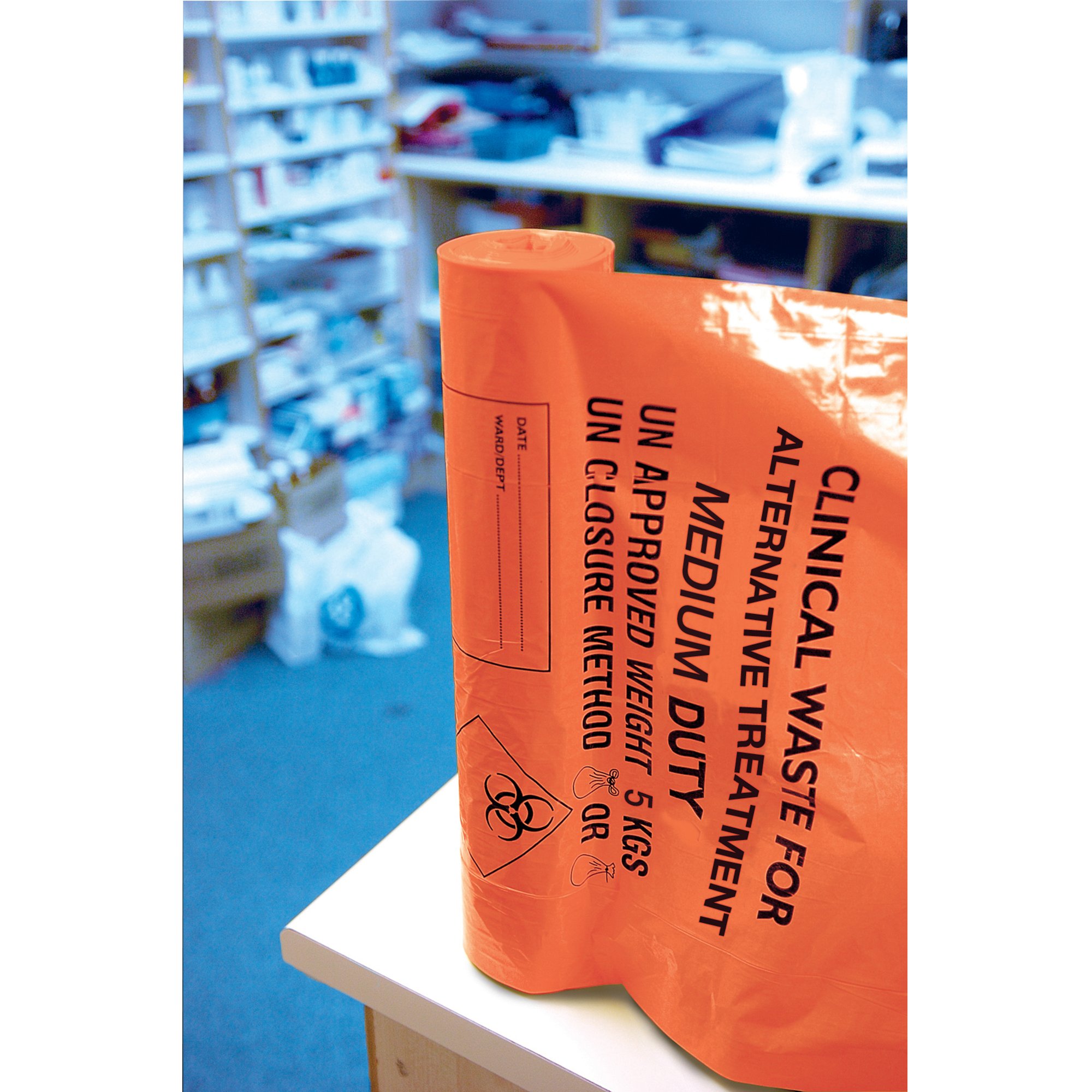 CLINICAL WASTE SACK MEDIUM ORG PK25