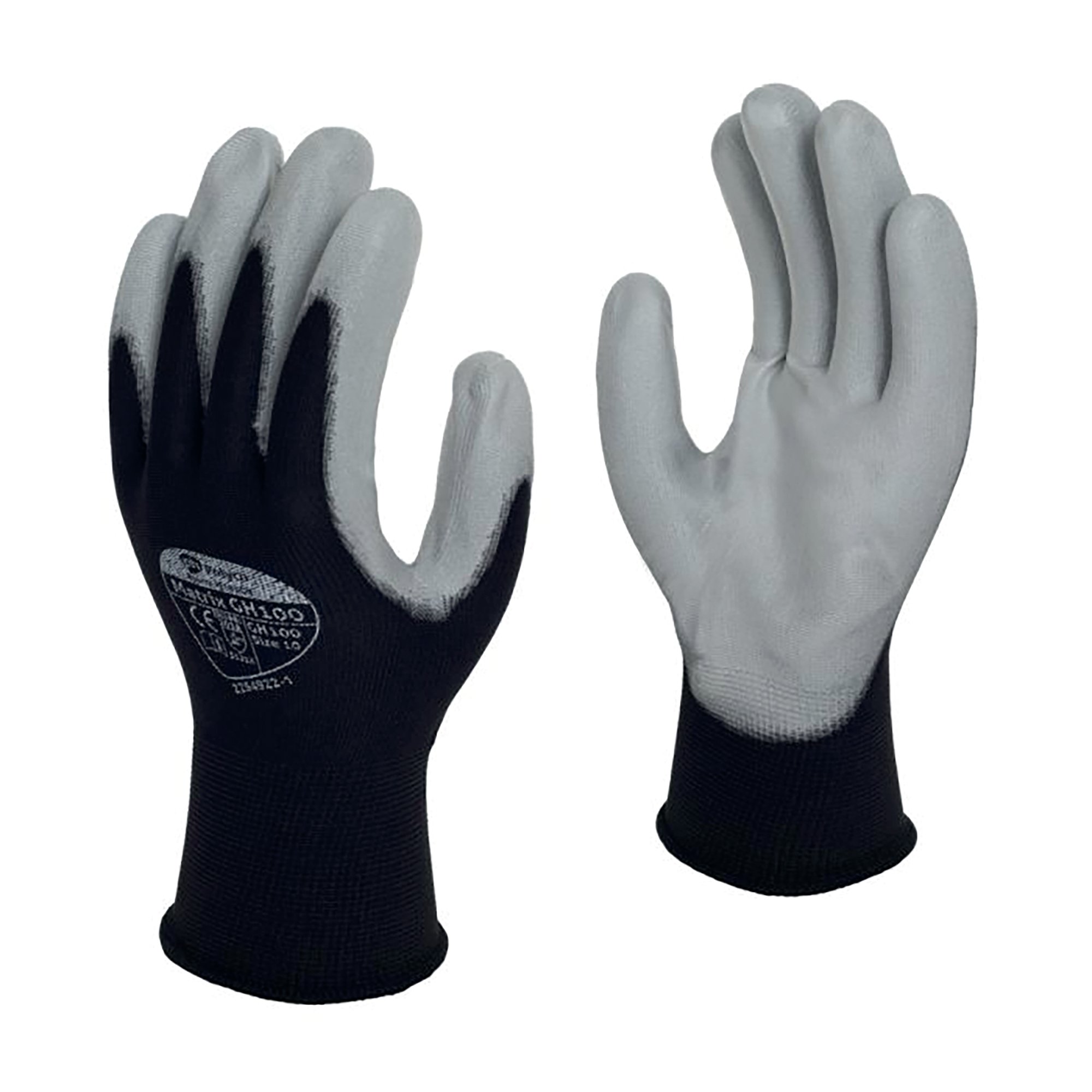 MATRIX GH100 PU PALM GLV BLK/GRY 11
