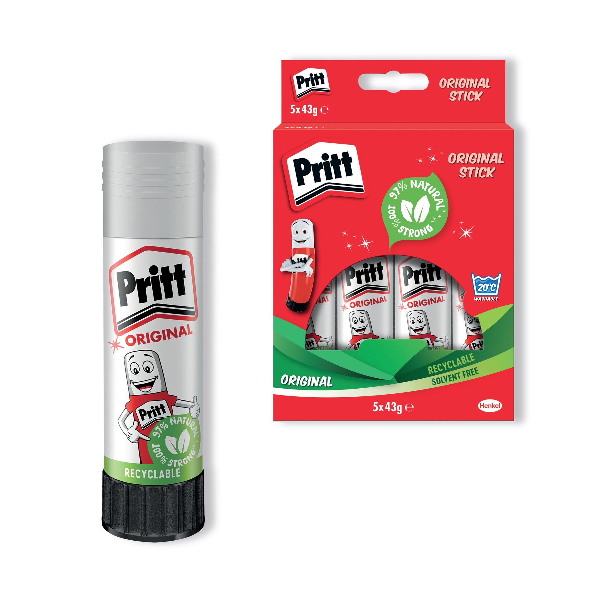 PRITT STICK ORIGINAL GLUE 43G PK5